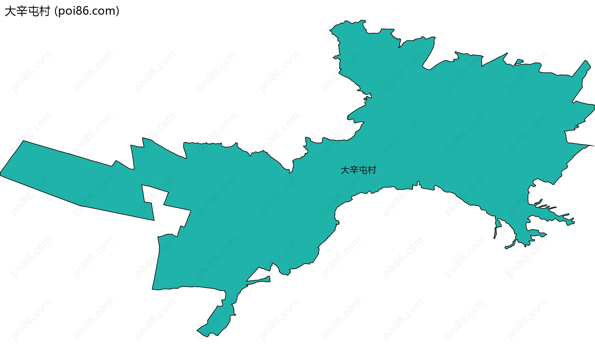 大辛屯村边界地图