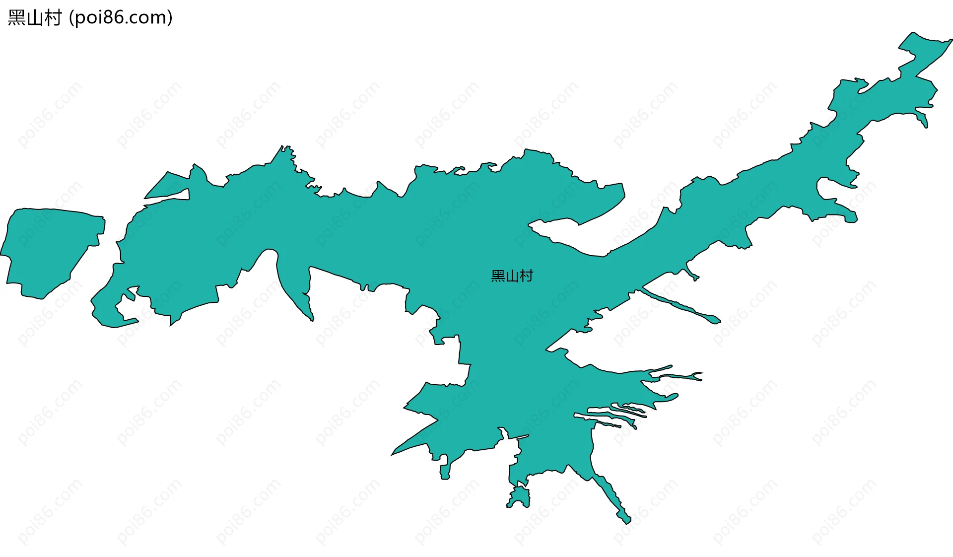 黑山村边界地图