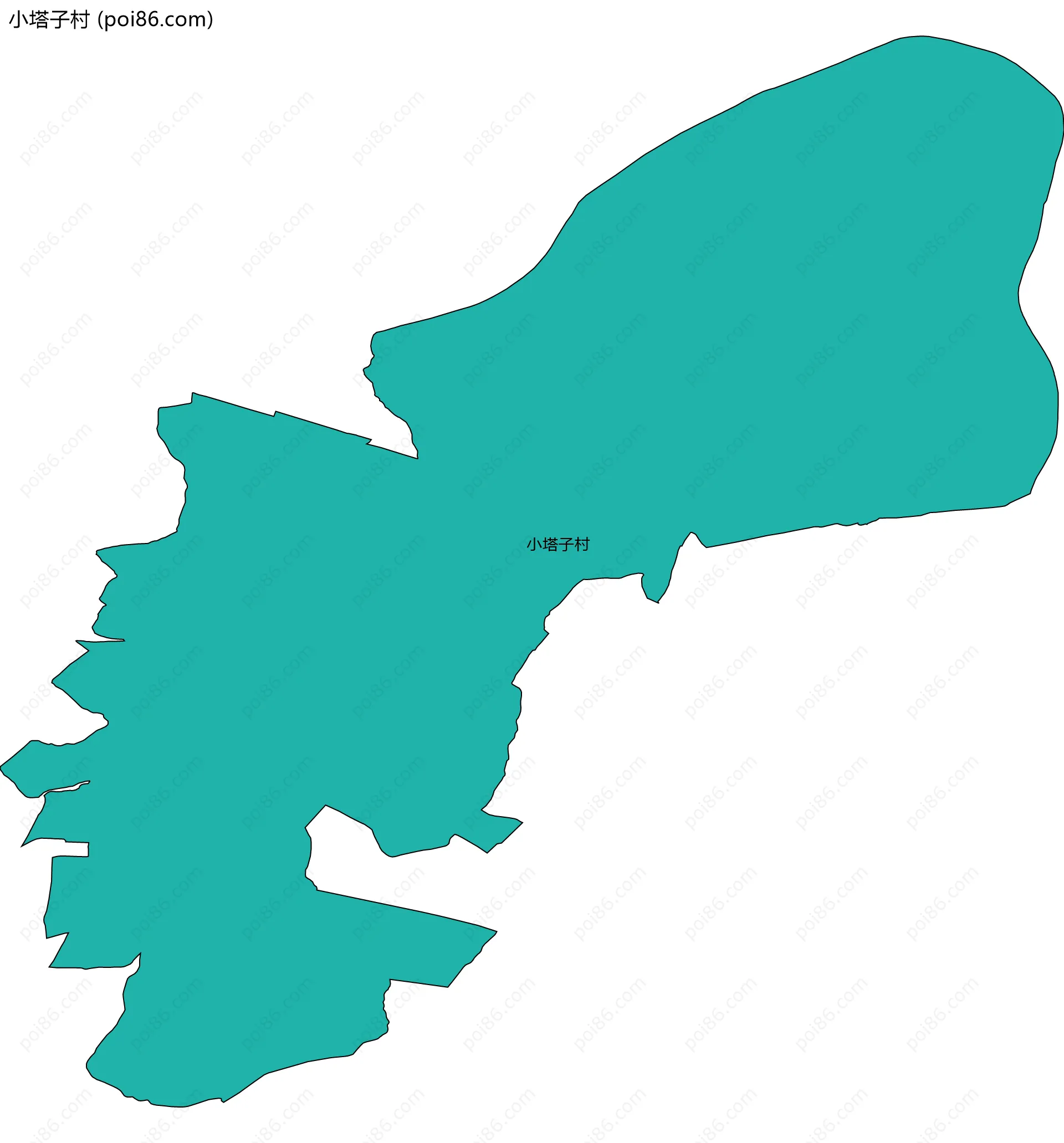 小塔子村边界地图