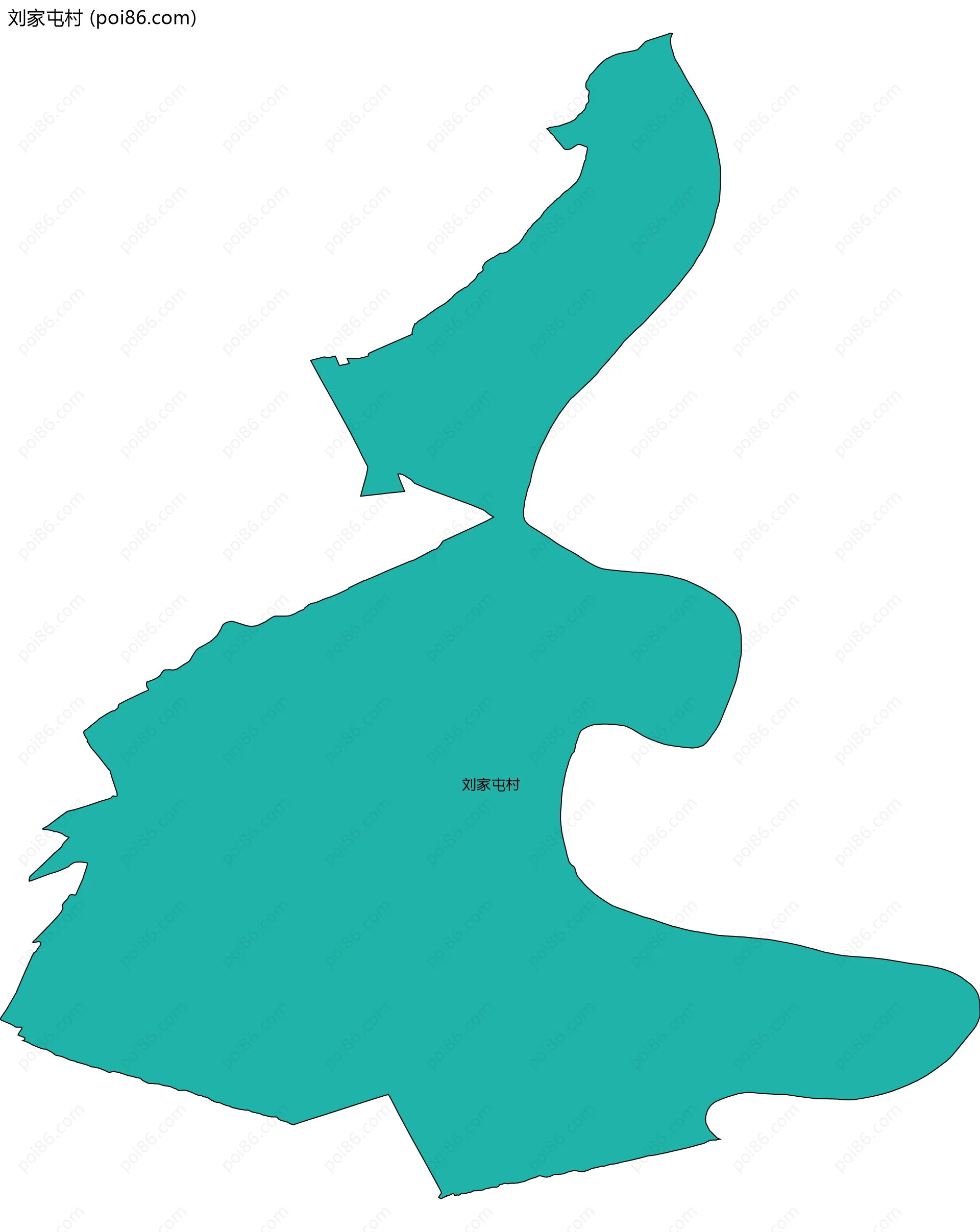 刘家屯村边界地图