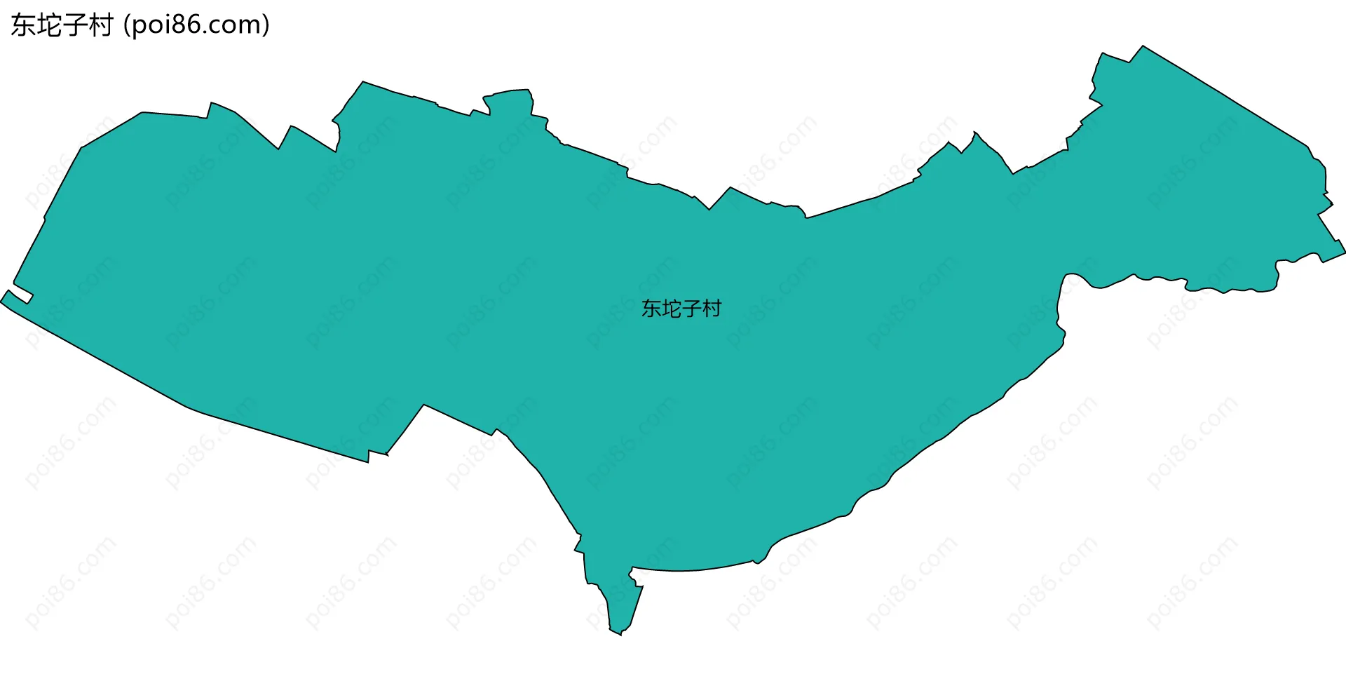 东坨子村边界地图