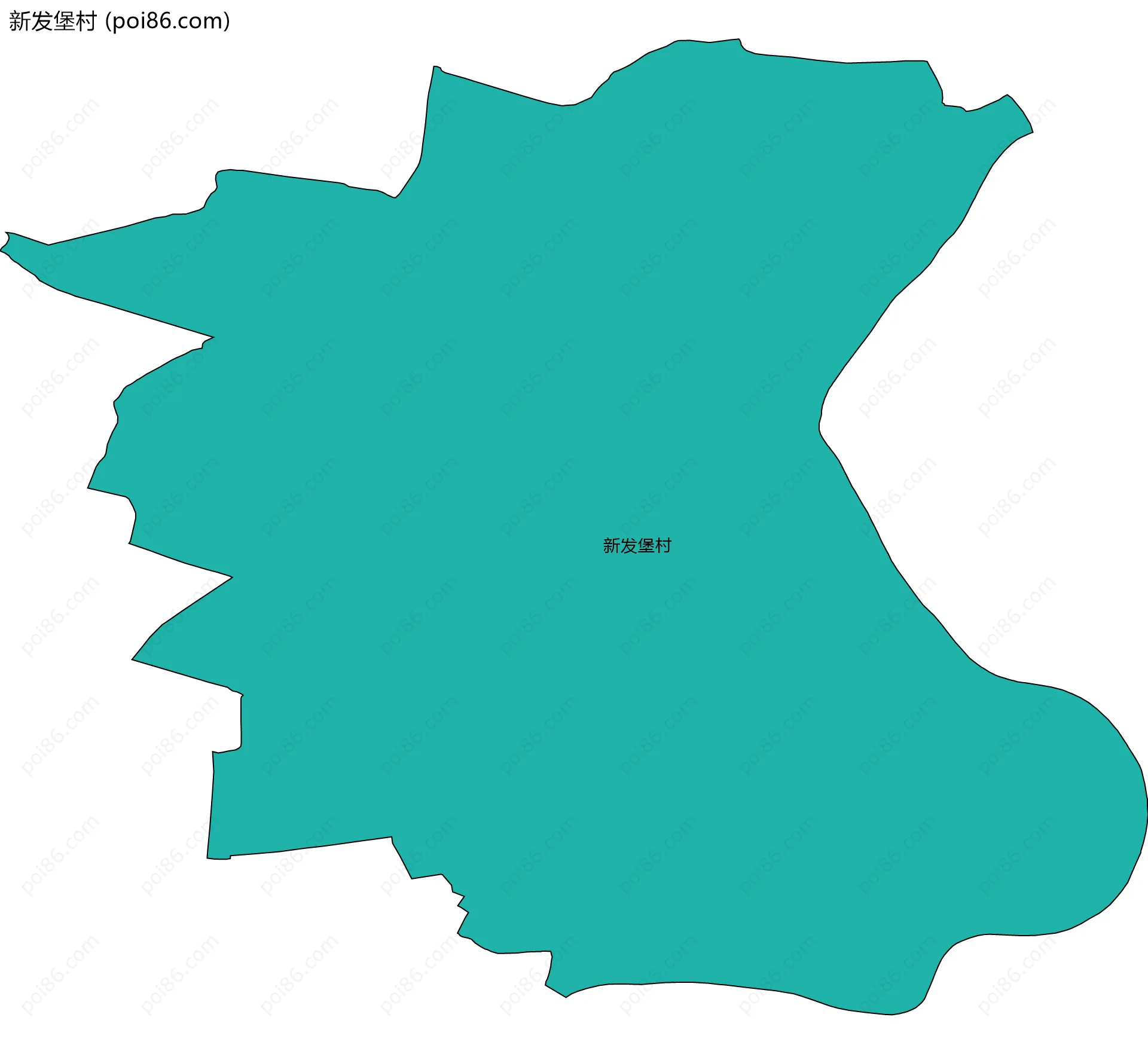 新发堡村边界地图