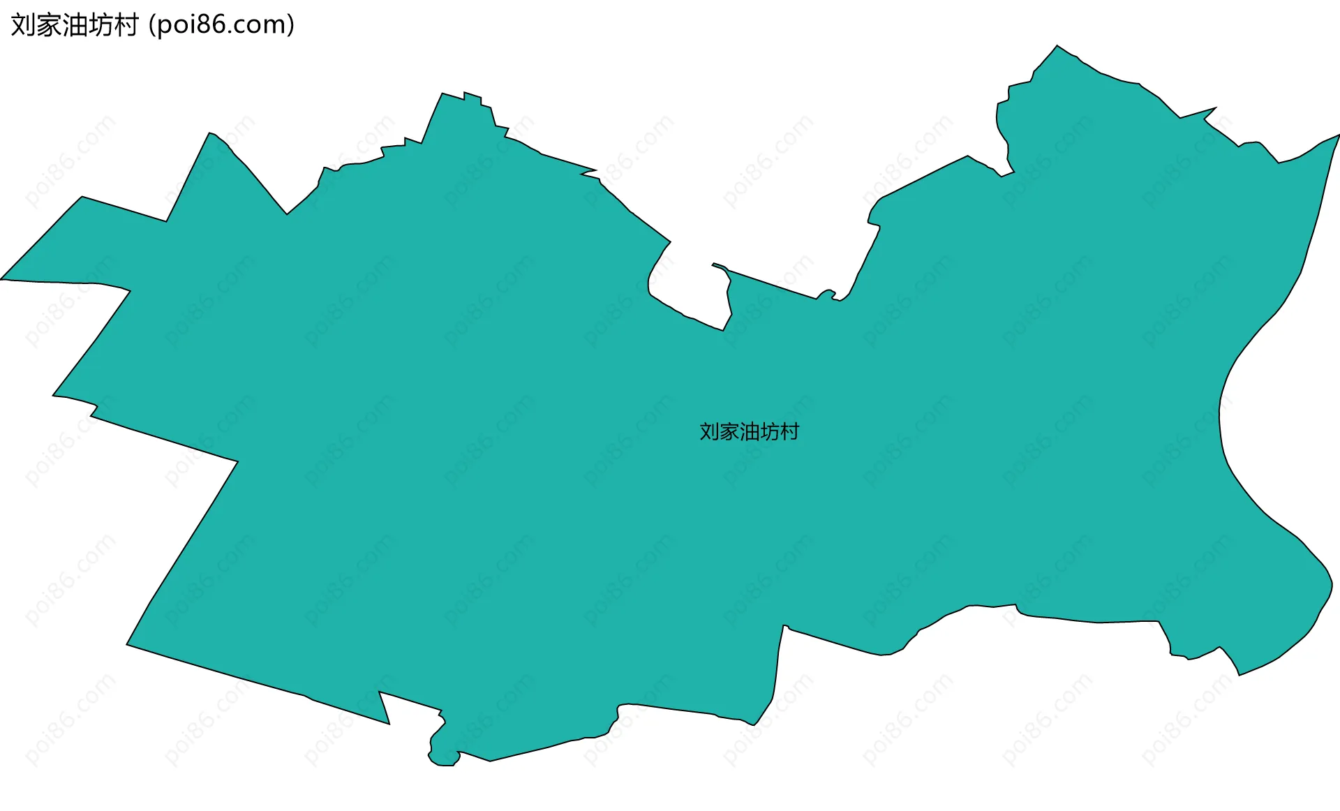 刘家油坊村边界地图