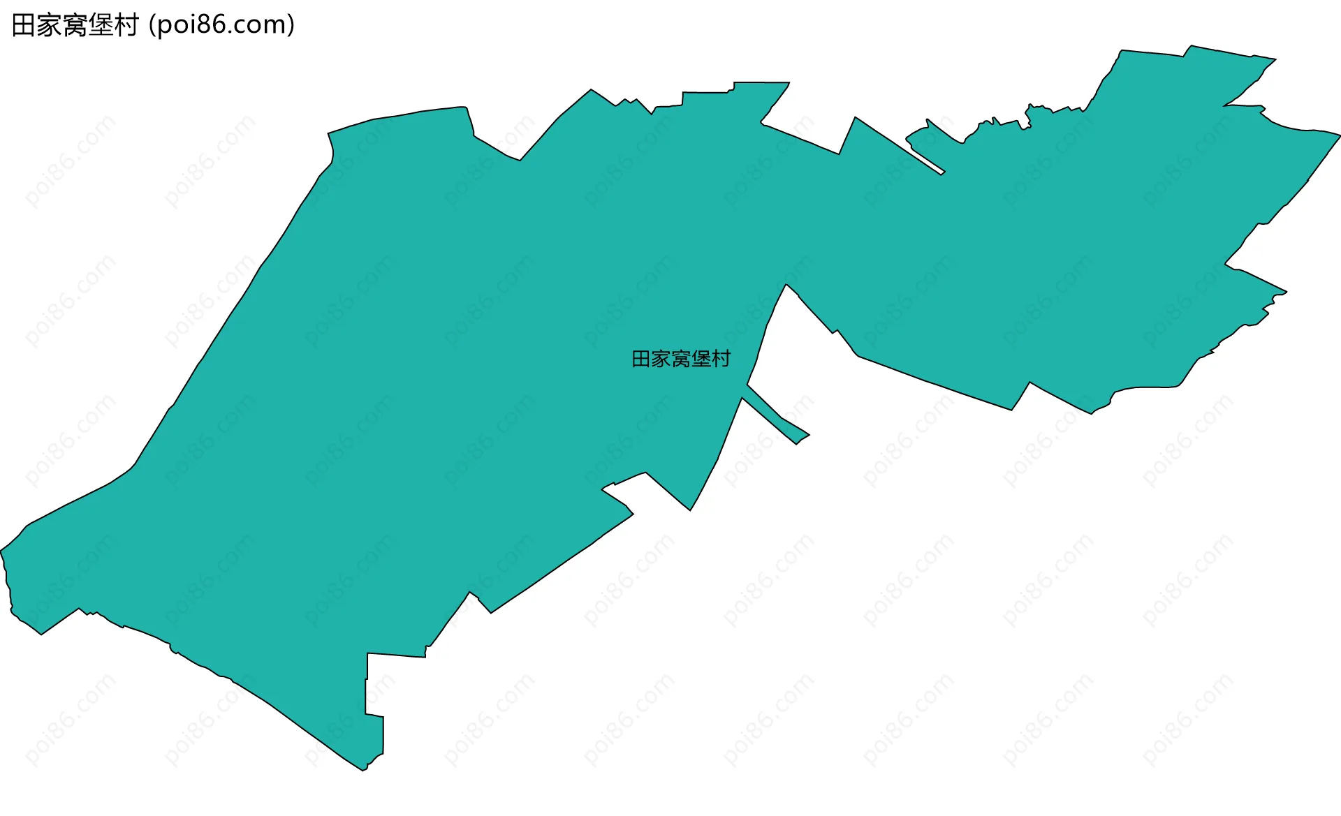田家窝堡村边界地图