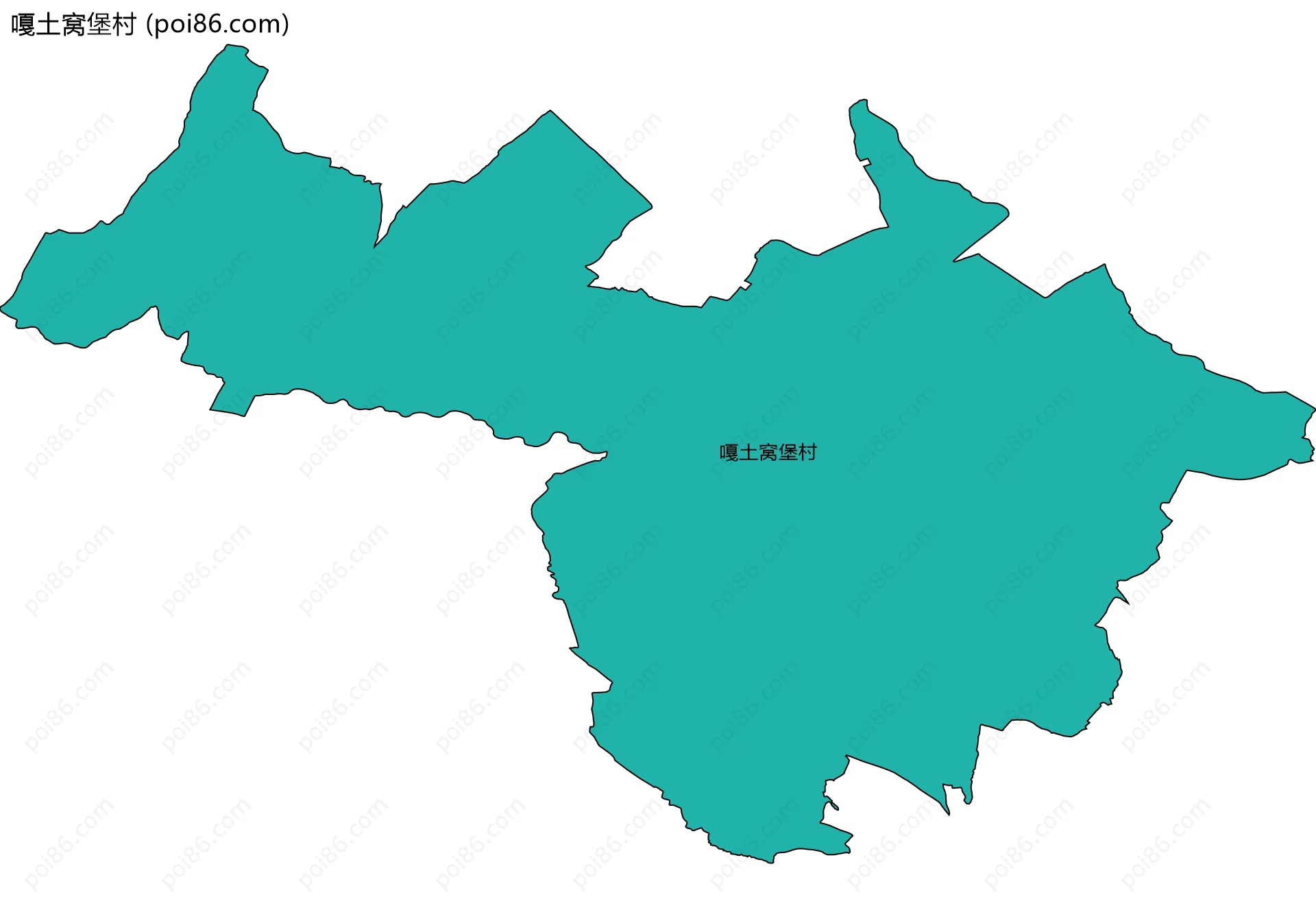 嘎土窝堡村边界地图