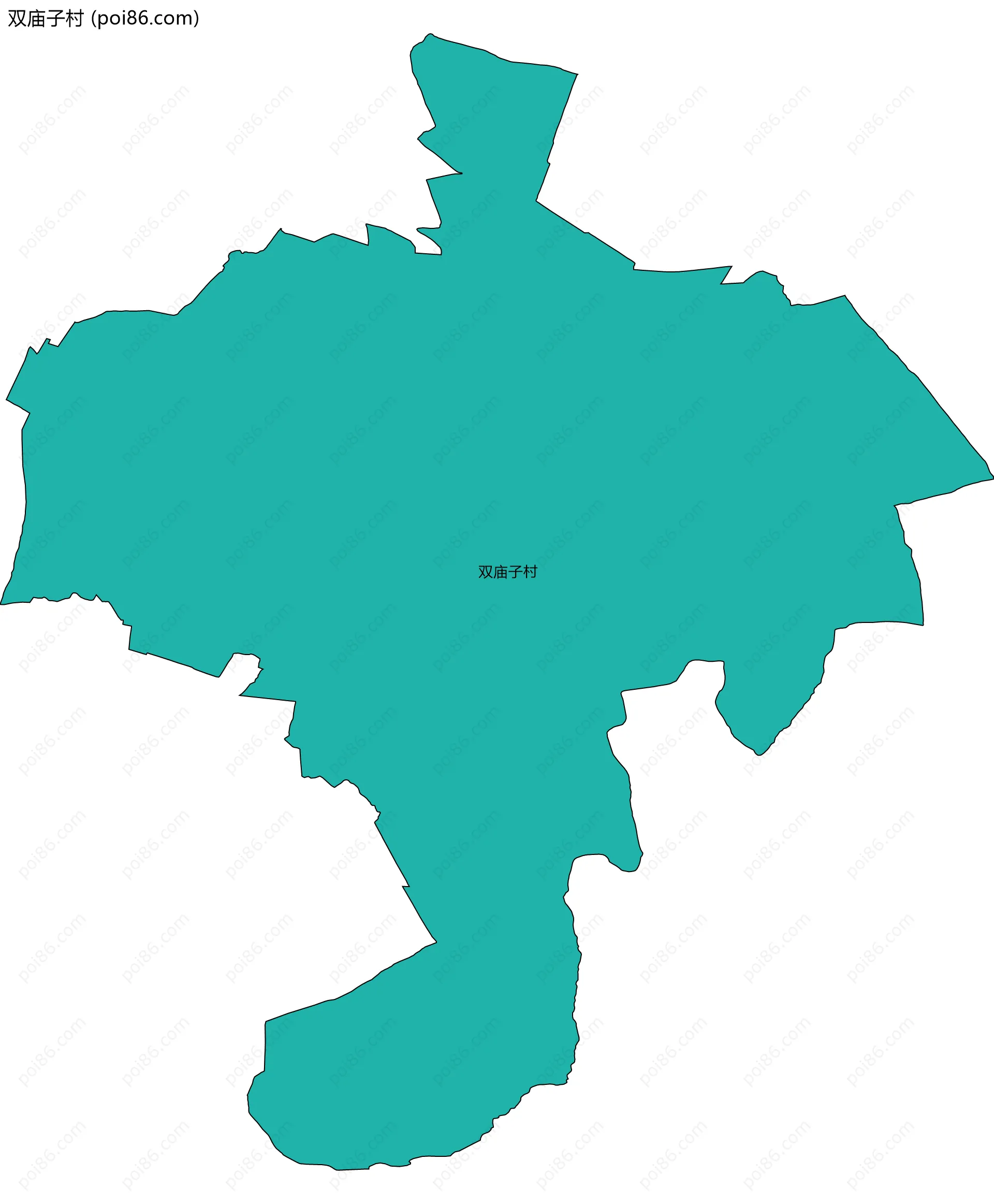 双庙子村边界地图