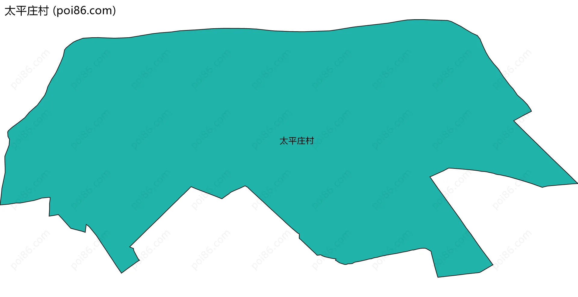 太平庄村边界地图
