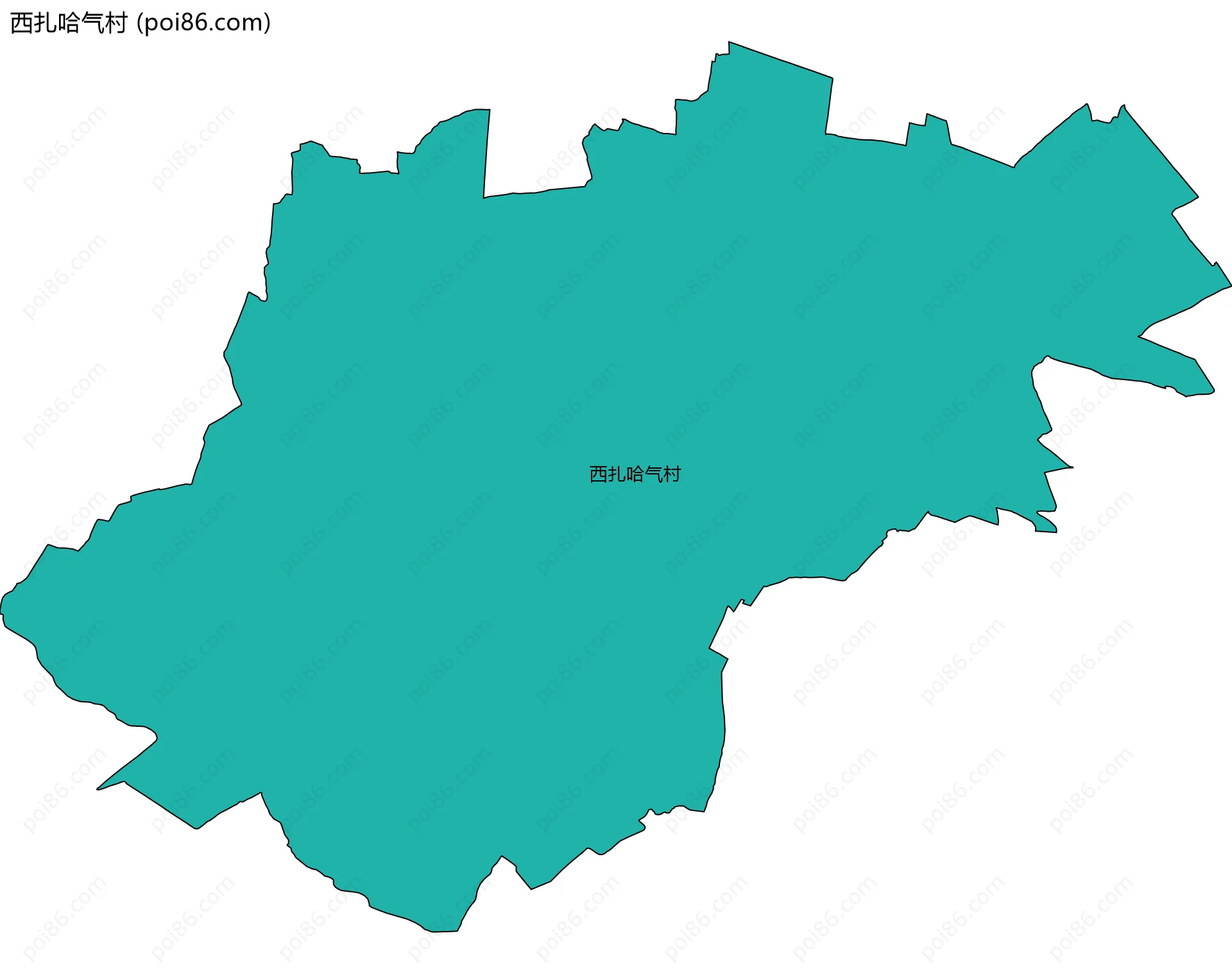 西扎哈气村边界地图