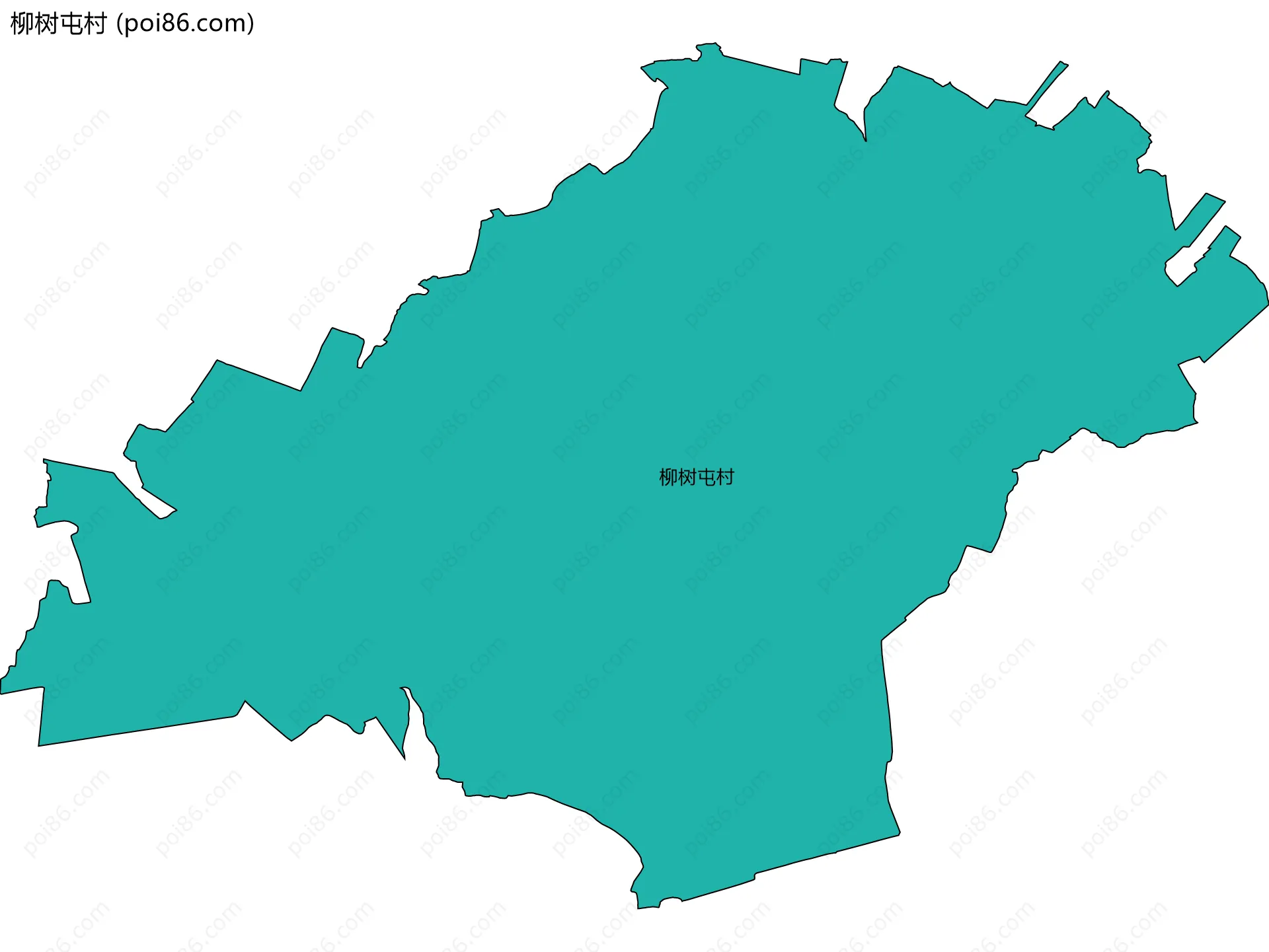 柳树屯村边界地图