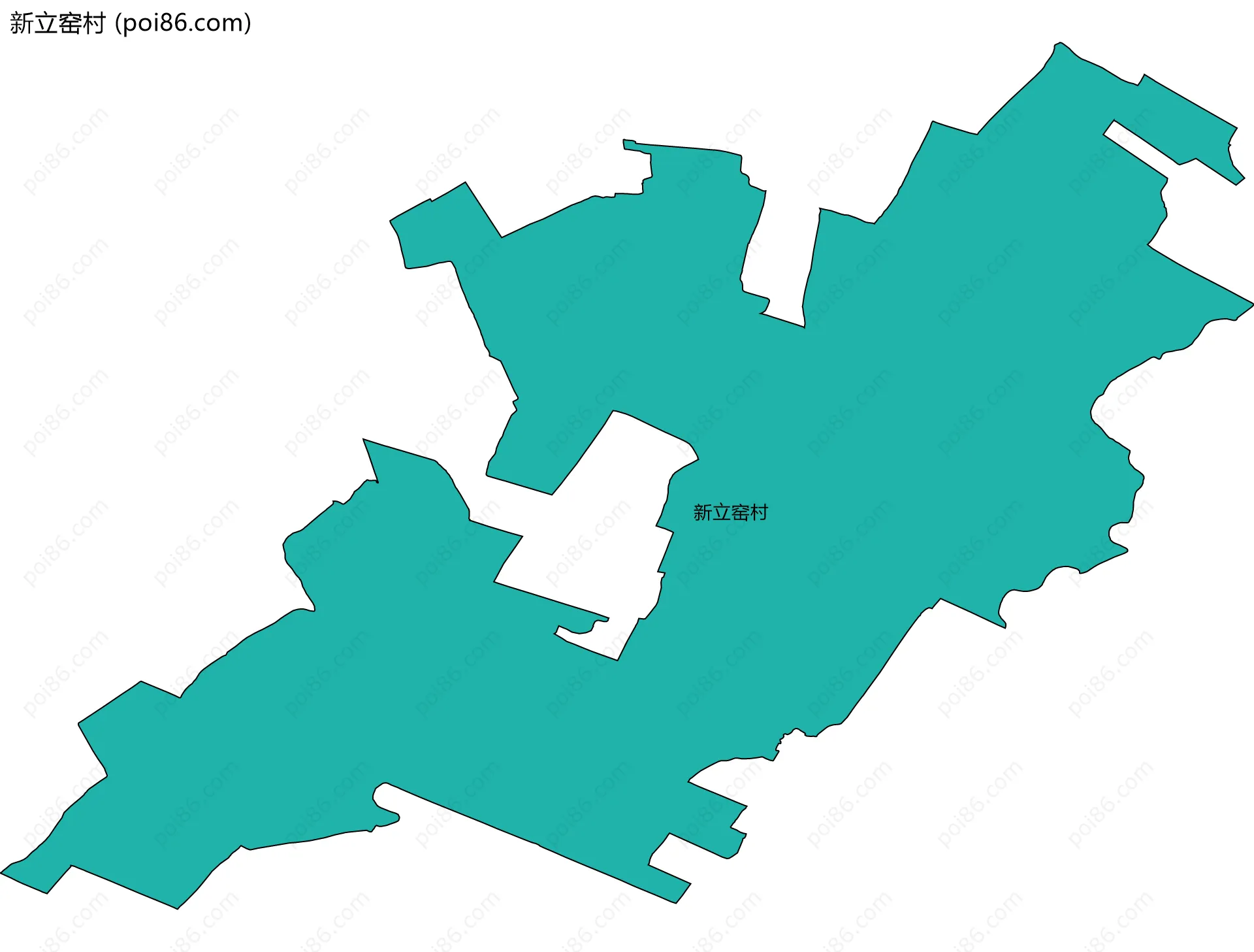 新立窑村边界地图