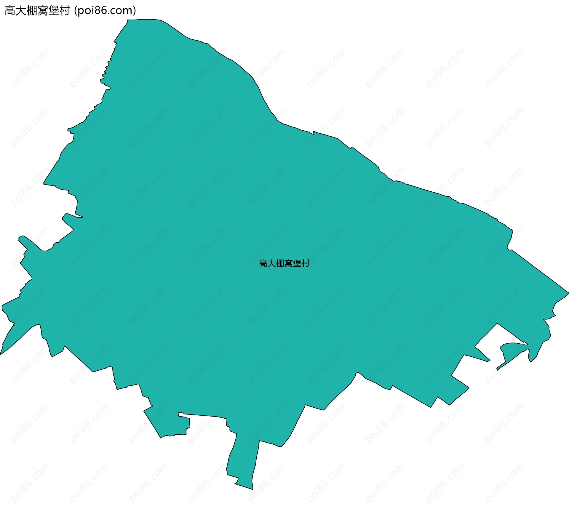 高大棚窝堡村边界地图