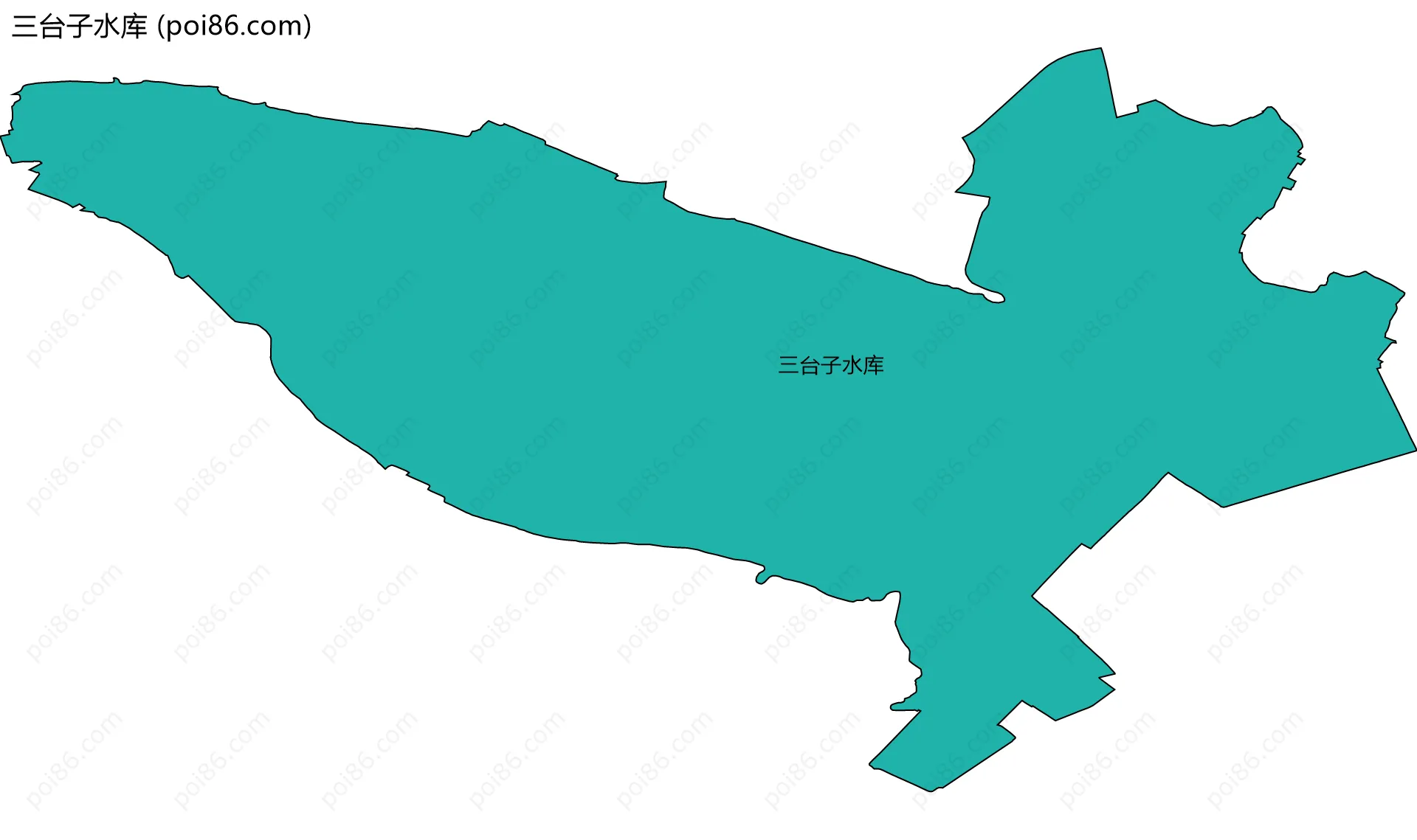 三台子水库边界地图