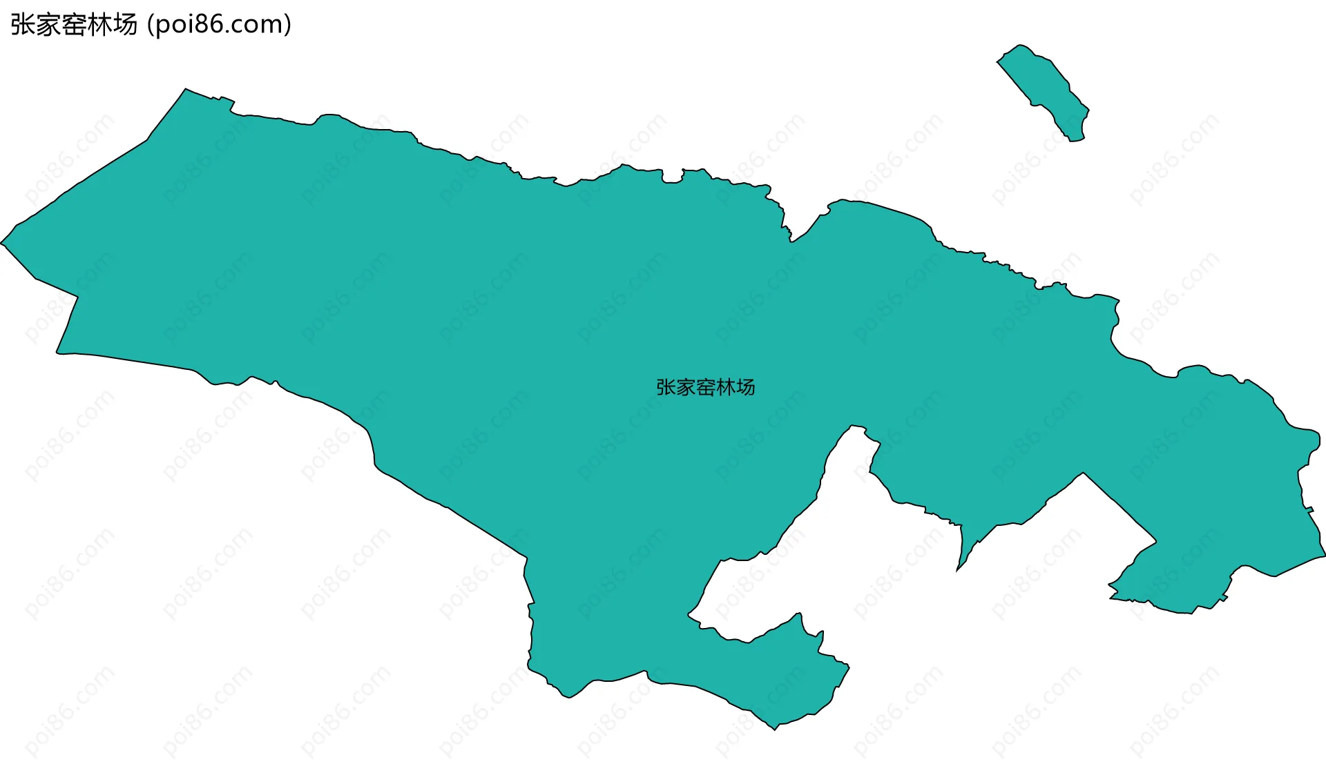 张家窑林场边界地图