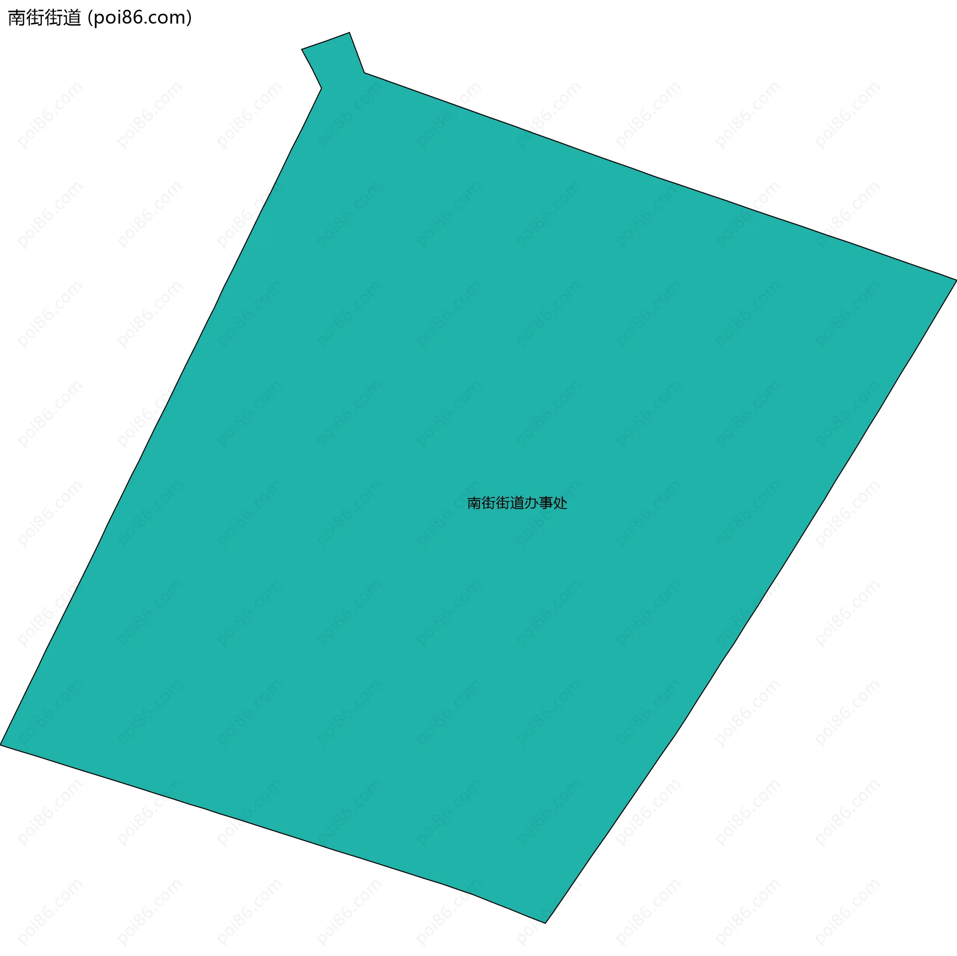 南街街道边界地图(五级行政区划)