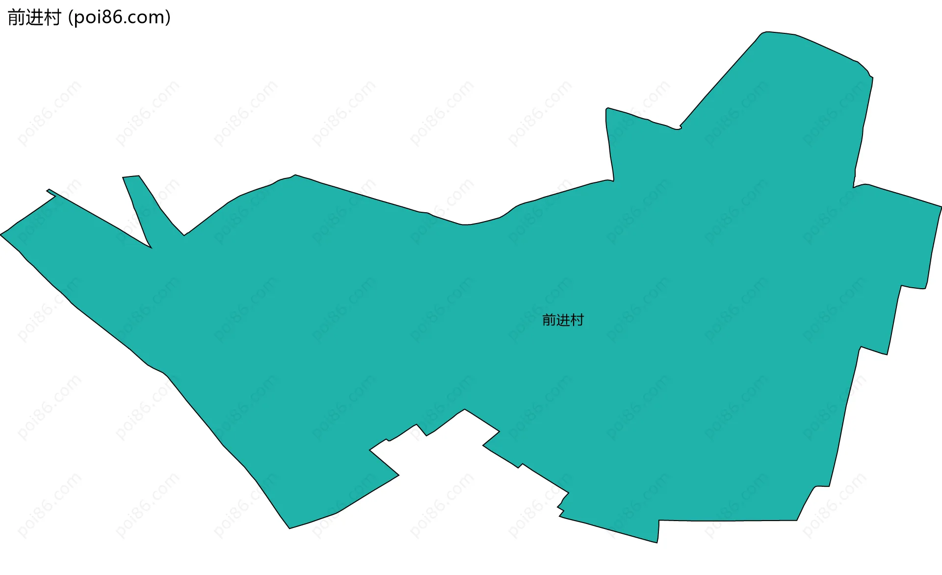 前进村边界地图