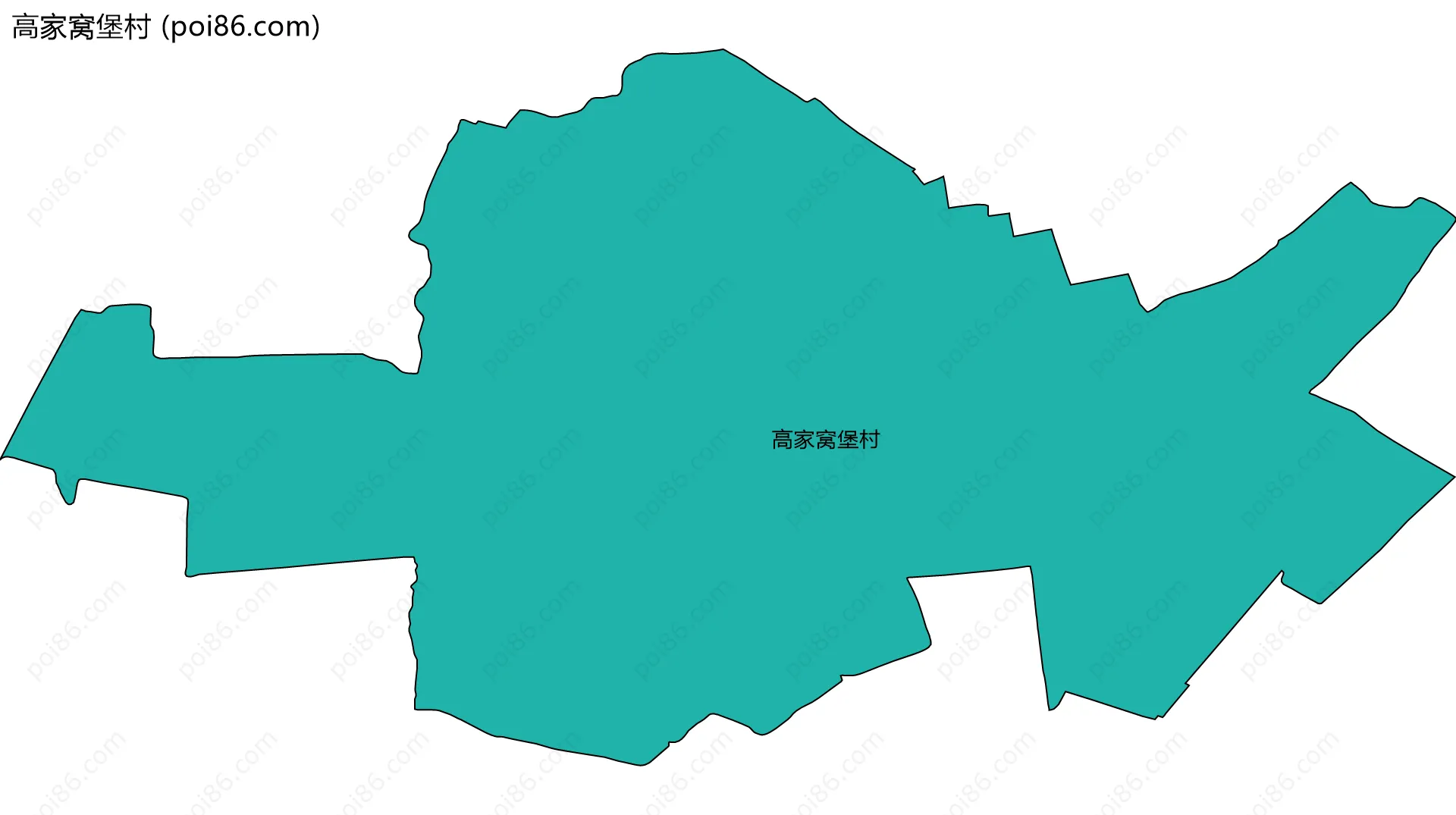 高家窝堡村边界地图