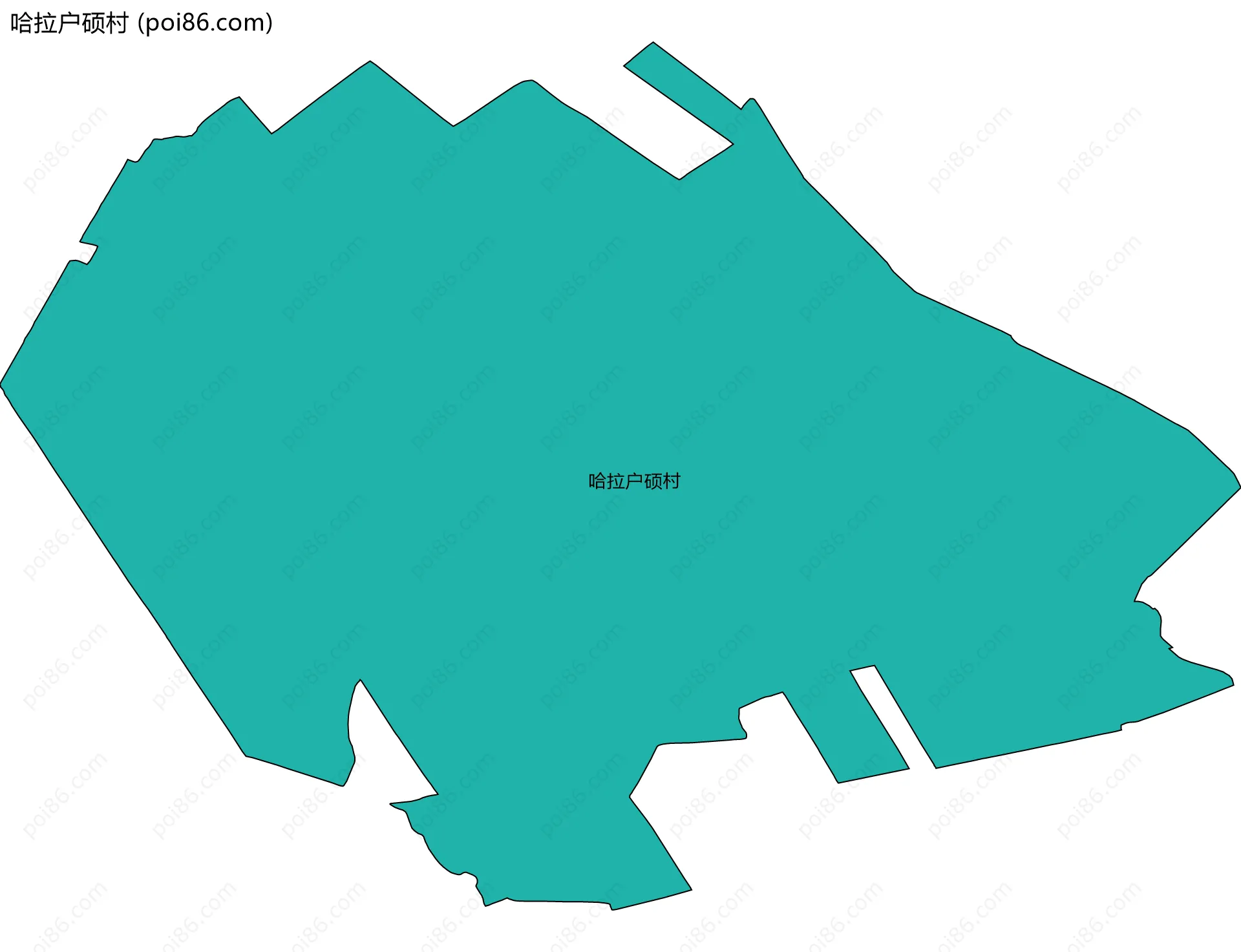 哈拉户硕村边界地图
