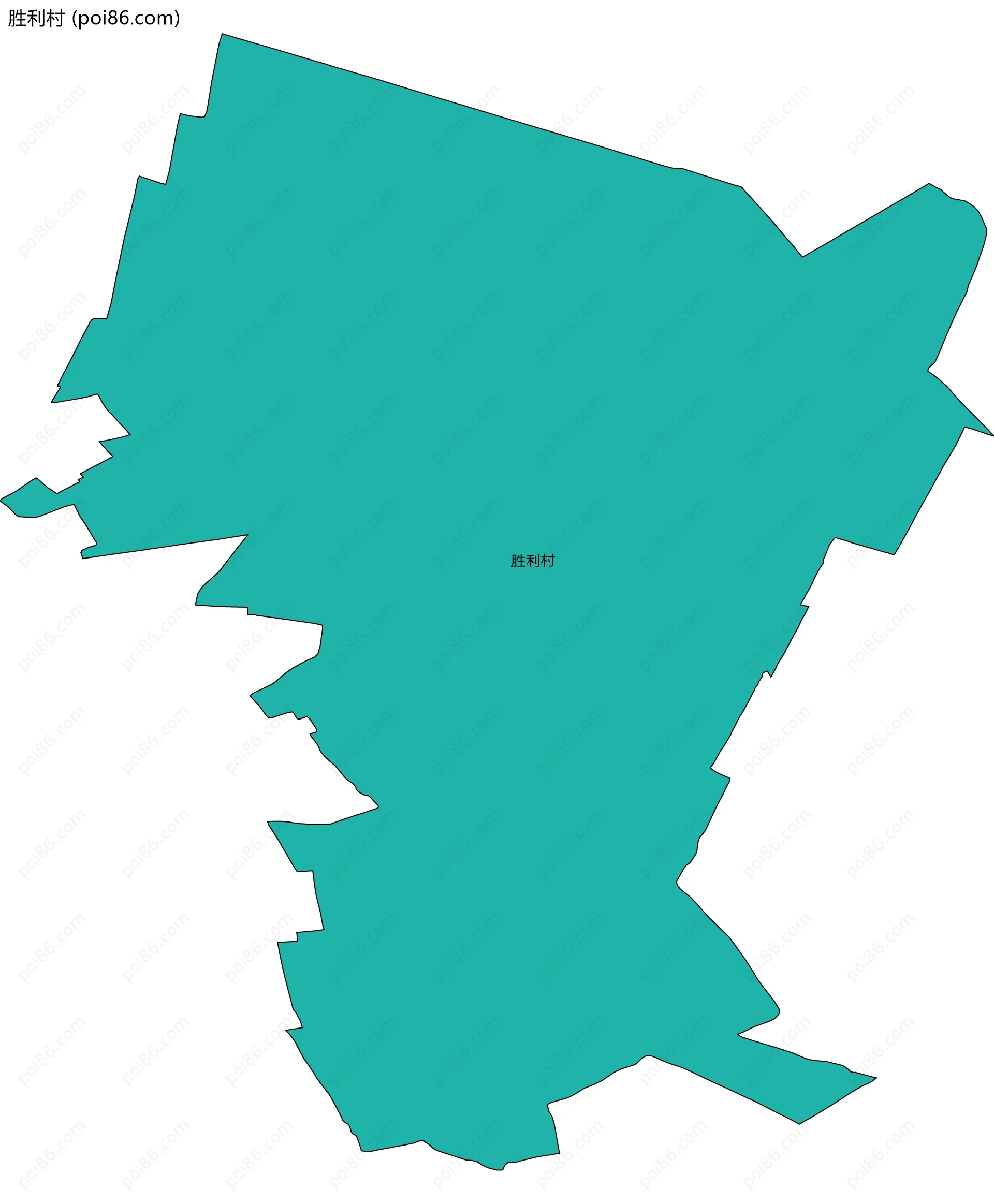 胜利村边界地图
