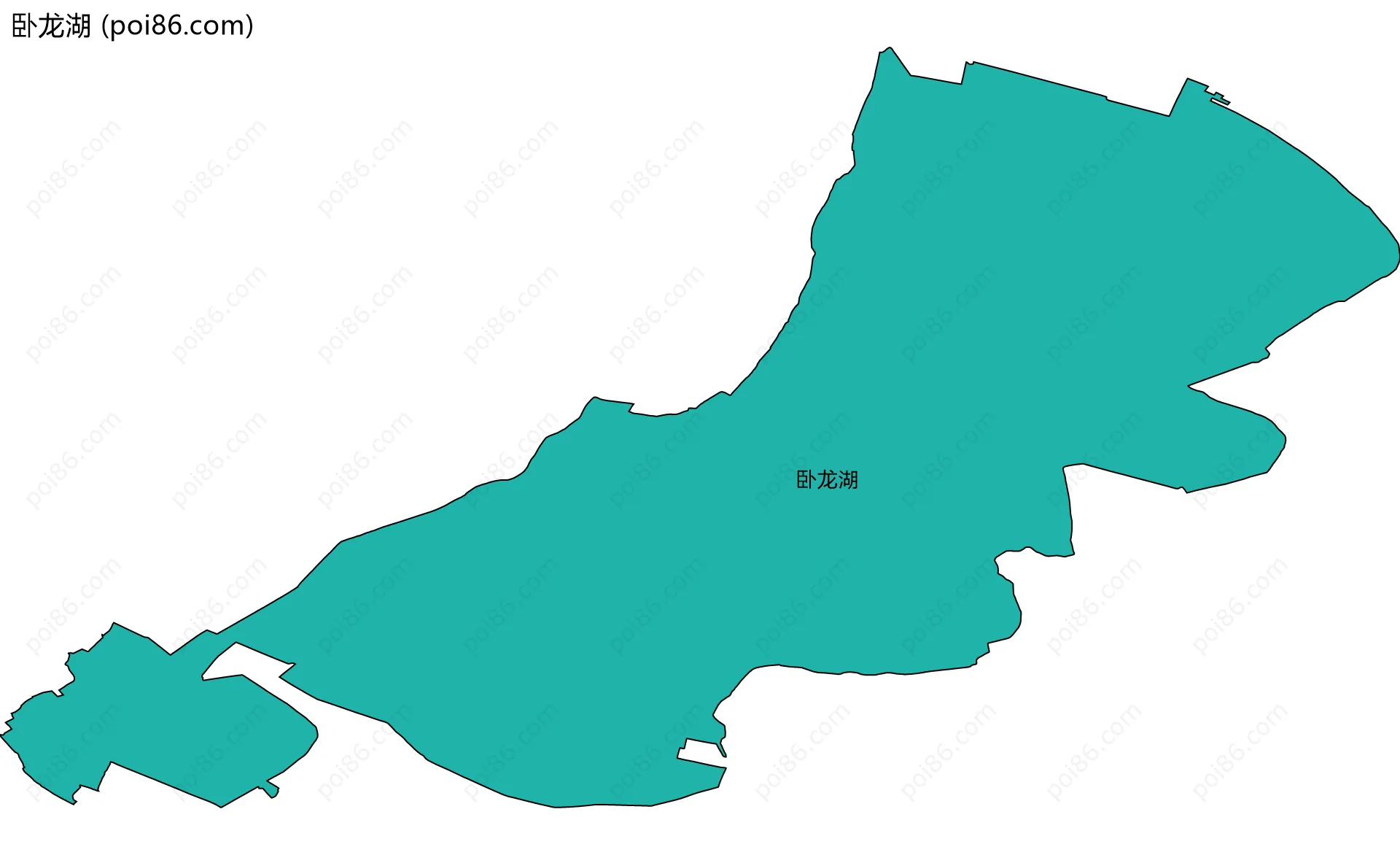 卧龙湖边界地图