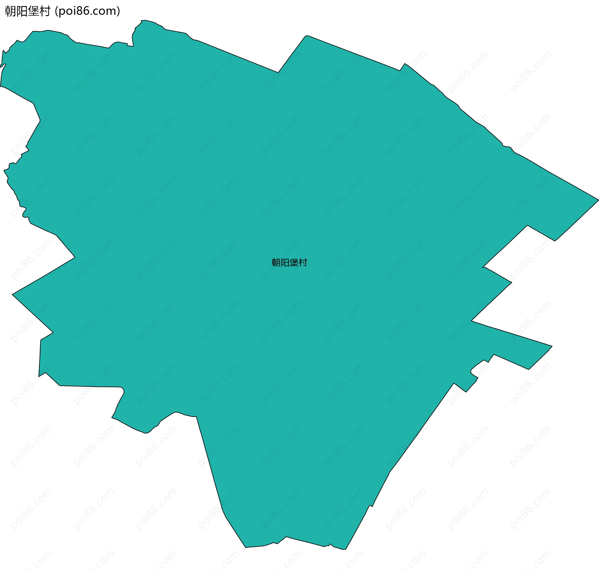 朝阳堡村边界地图