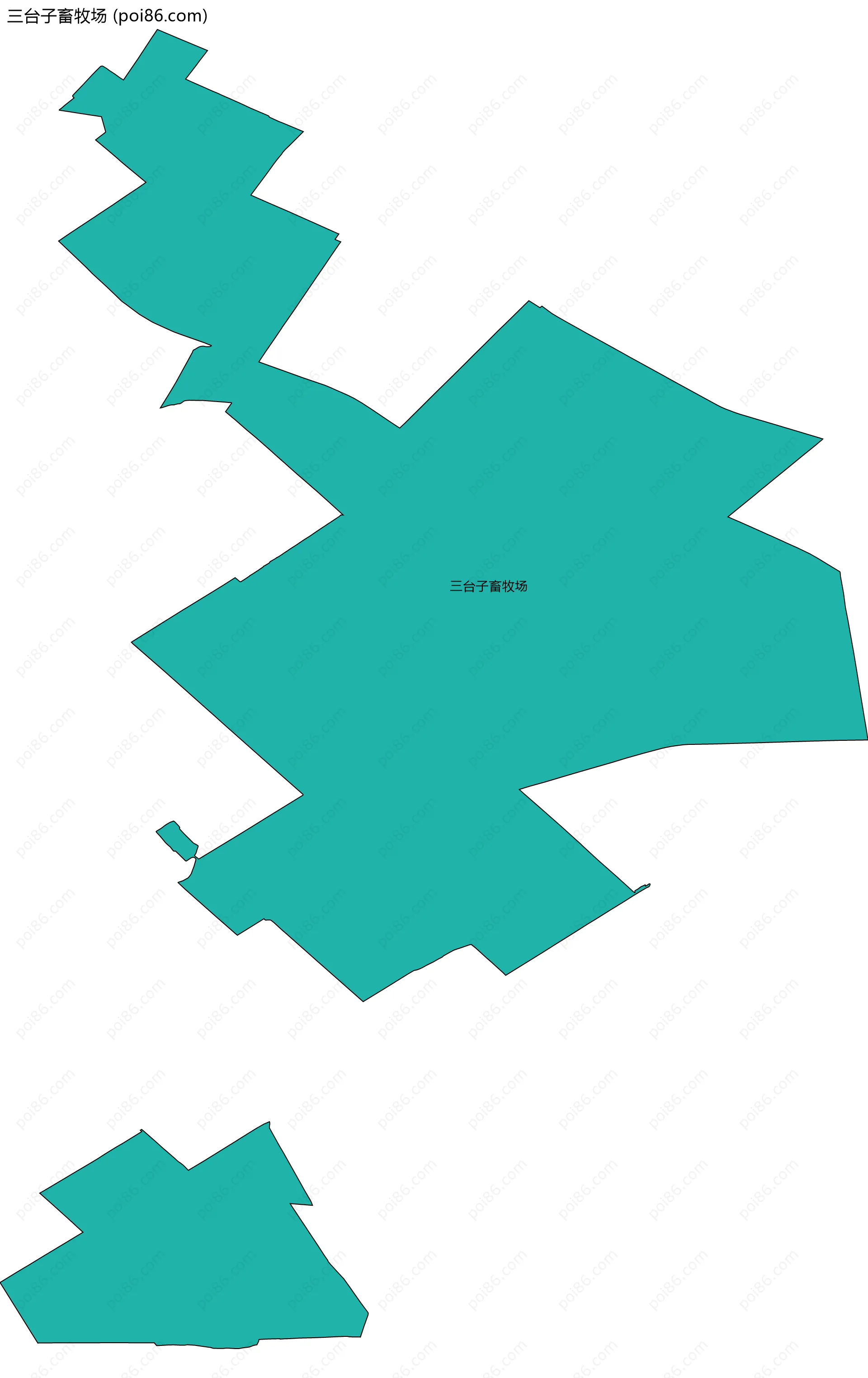 三台子畜牧场边界地图