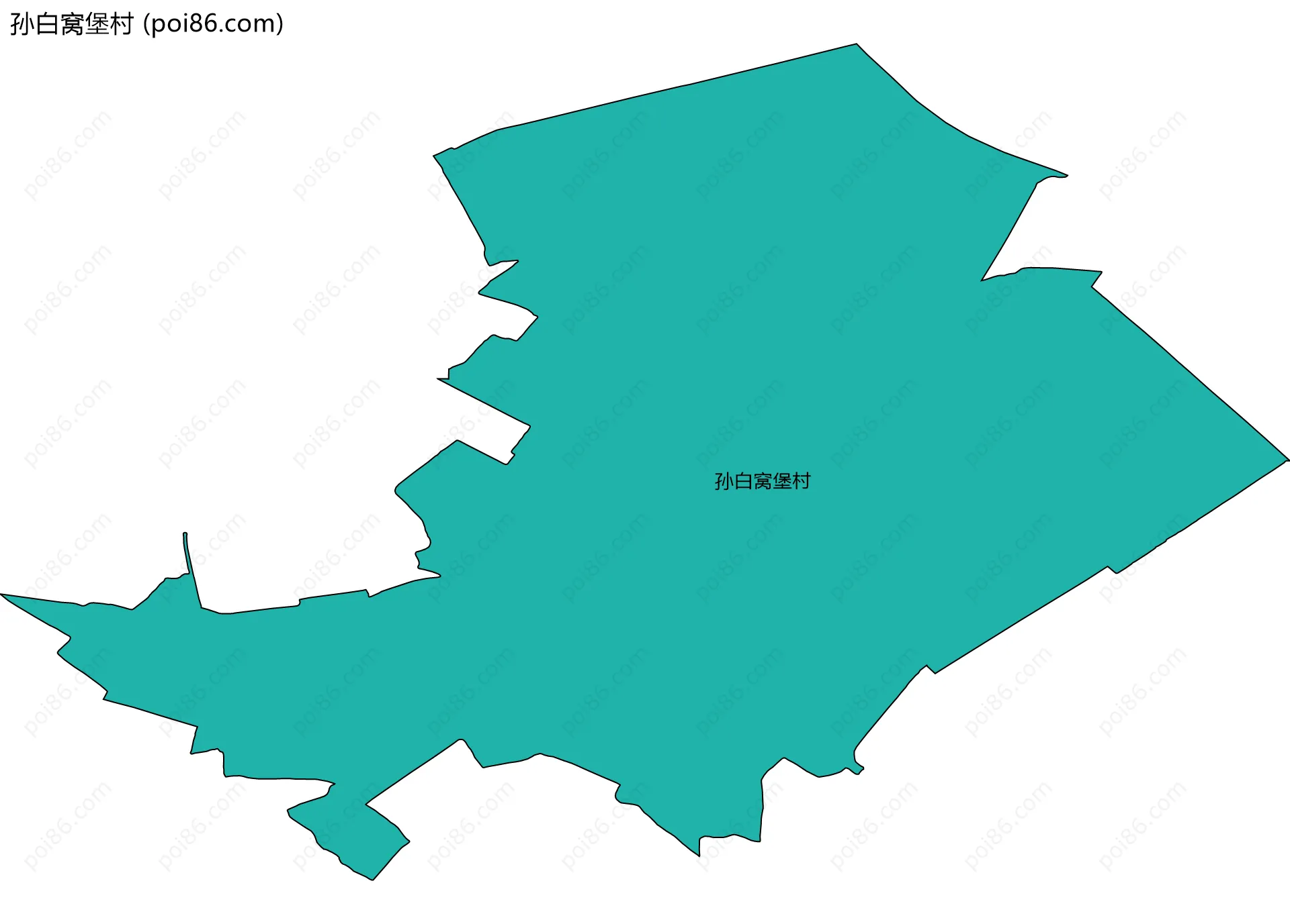 孙白窝堡村边界地图