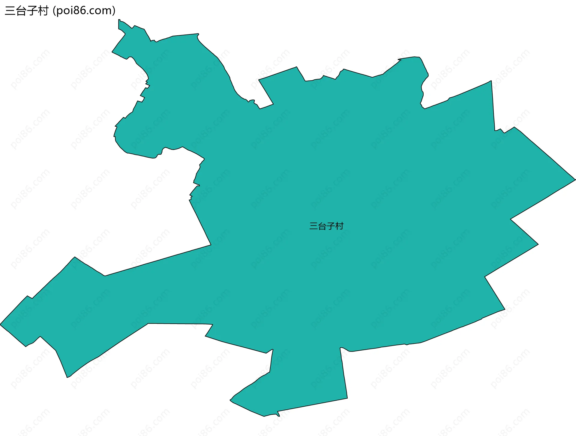 三台子村边界地图