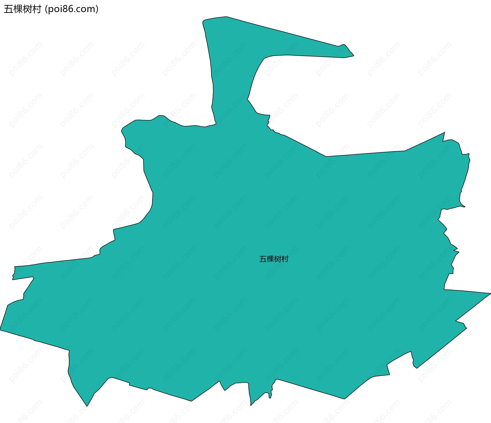 五棵树村边界地图