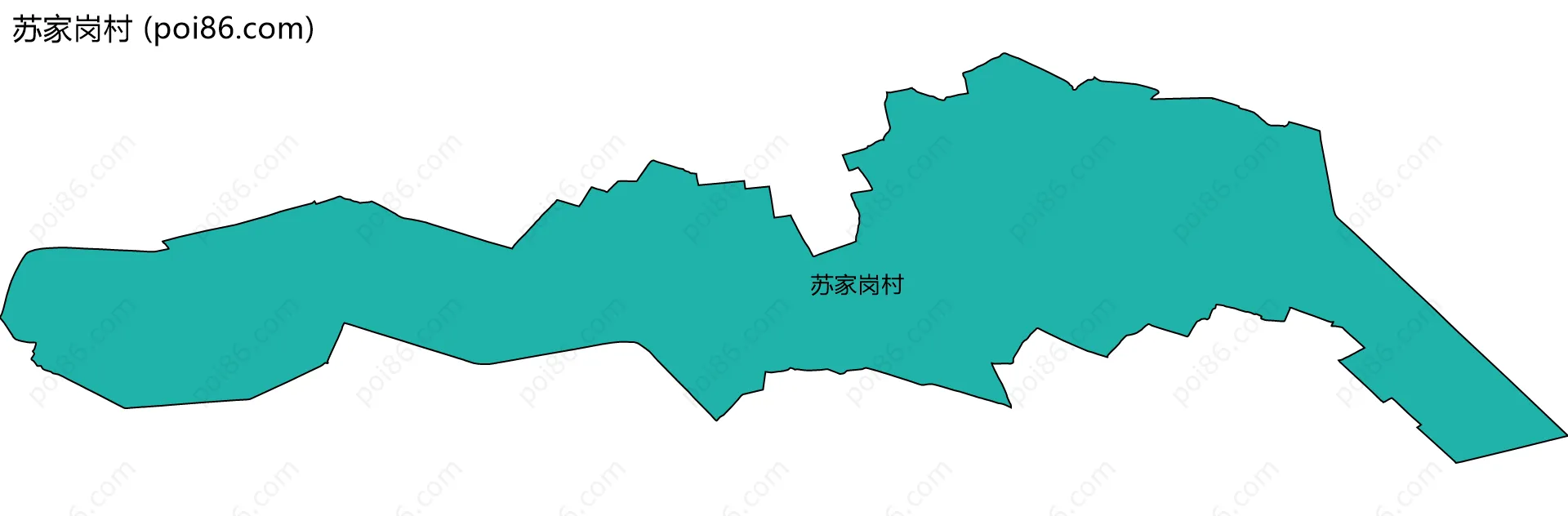苏家岗村边界地图
