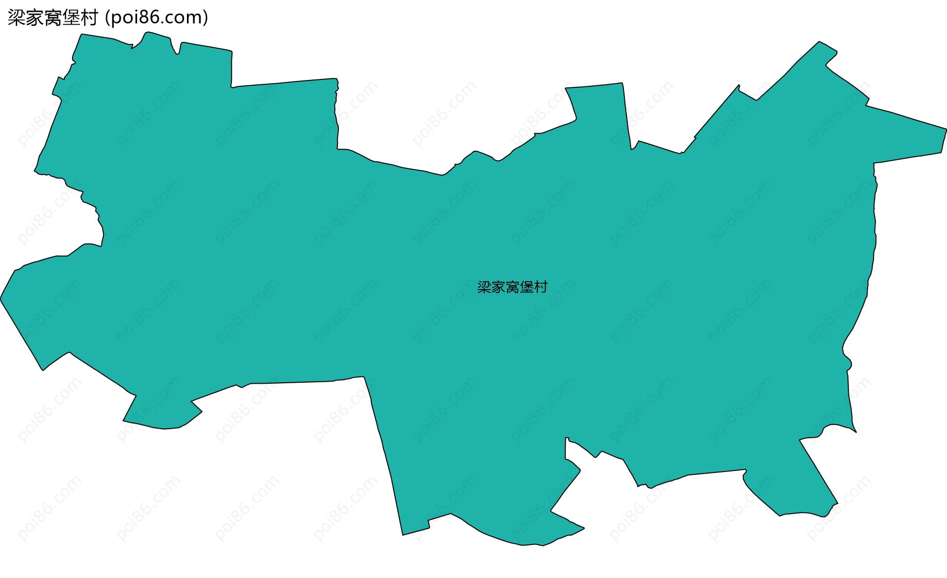 梁家窝堡村边界地图