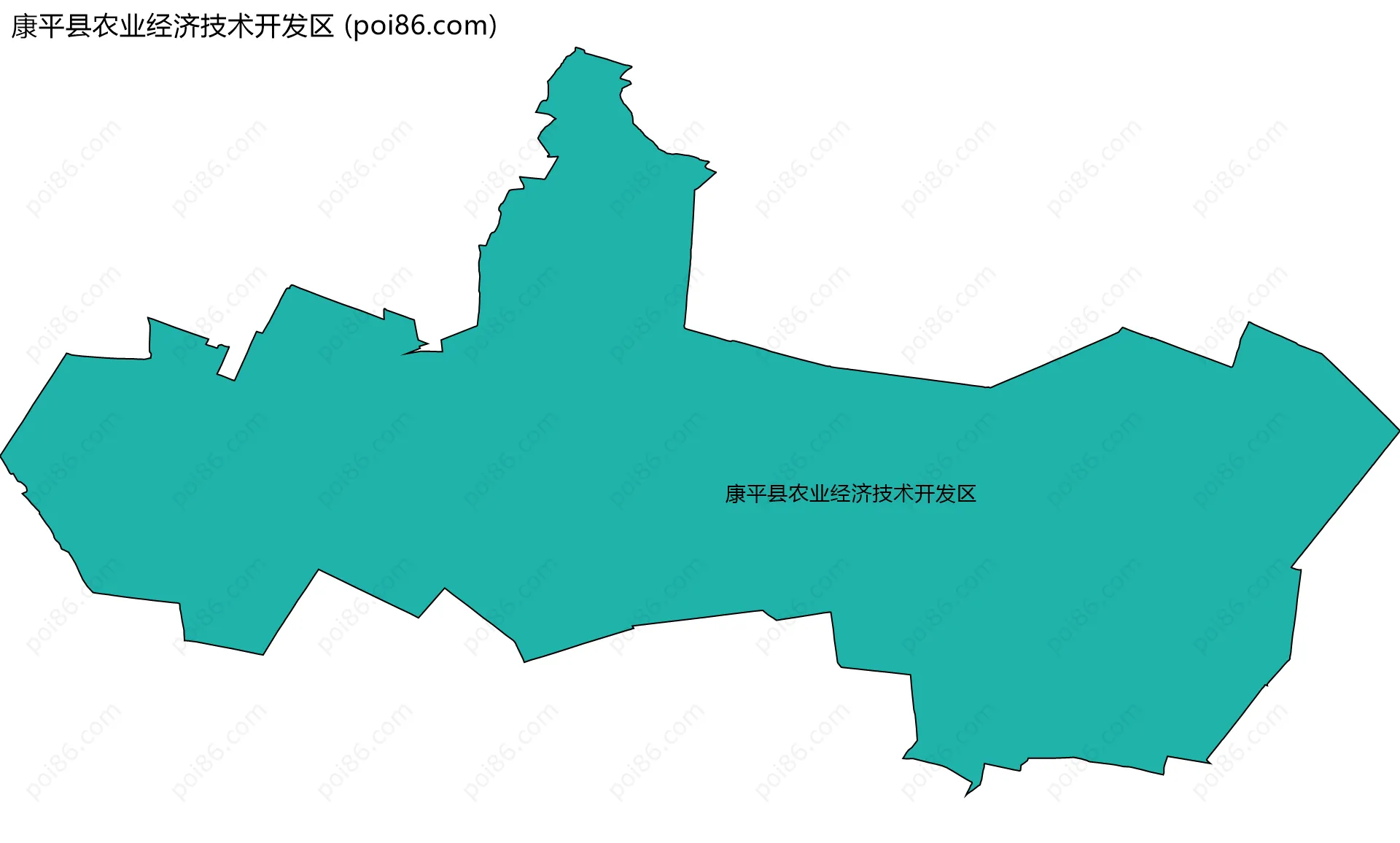 康平县农业经济技术开发区边界地图