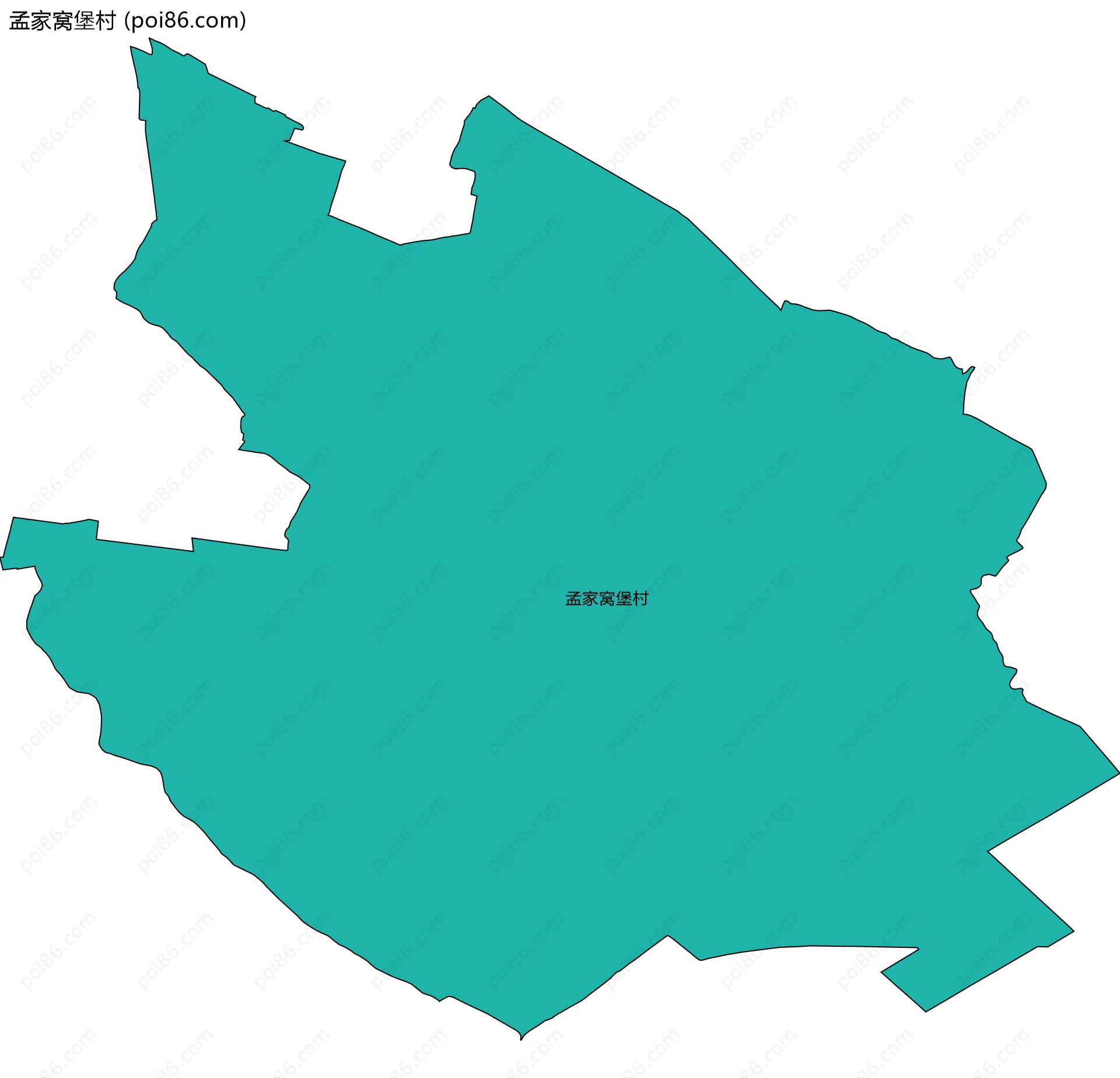 孟家窝堡村边界地图