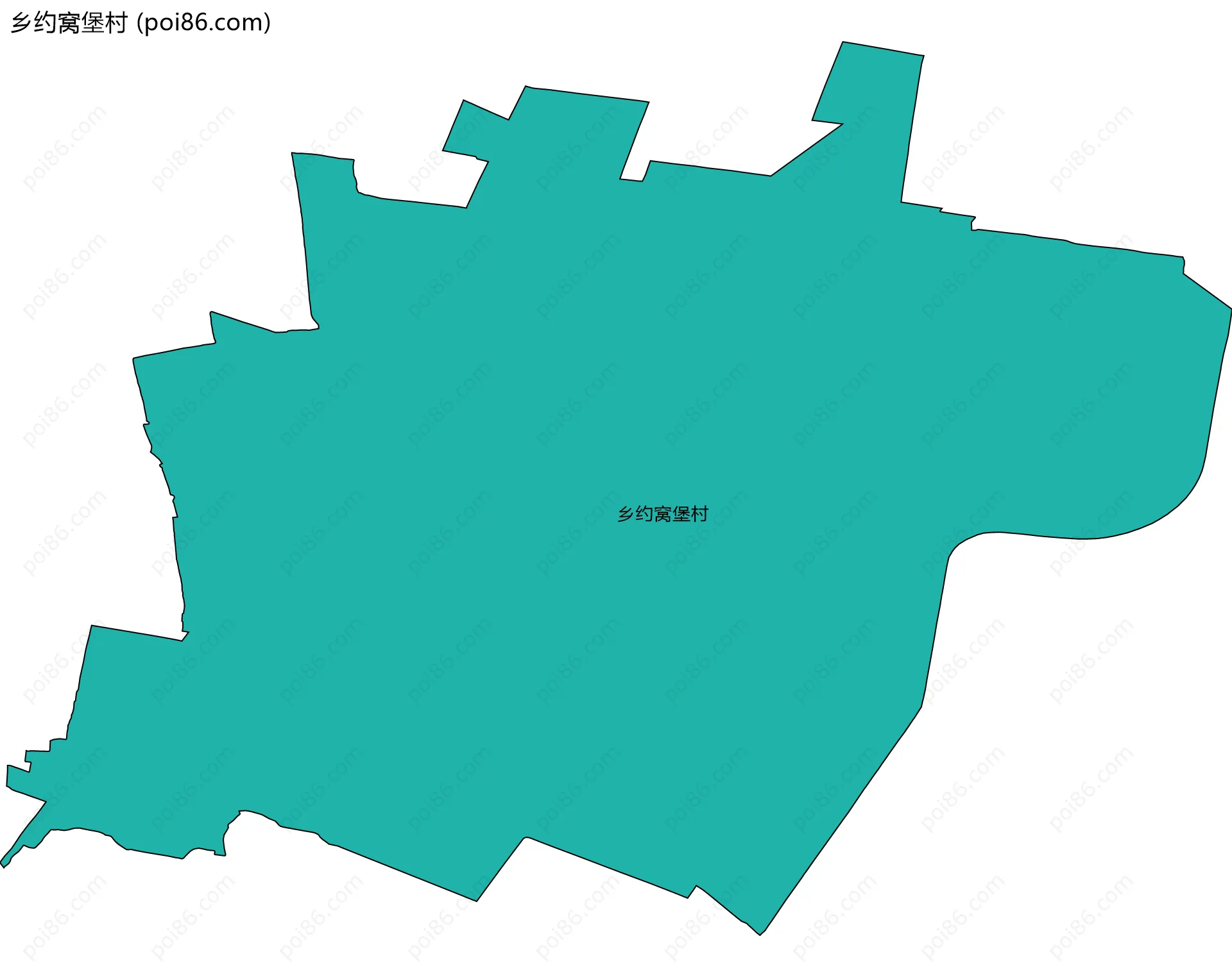 乡约窝堡村边界地图