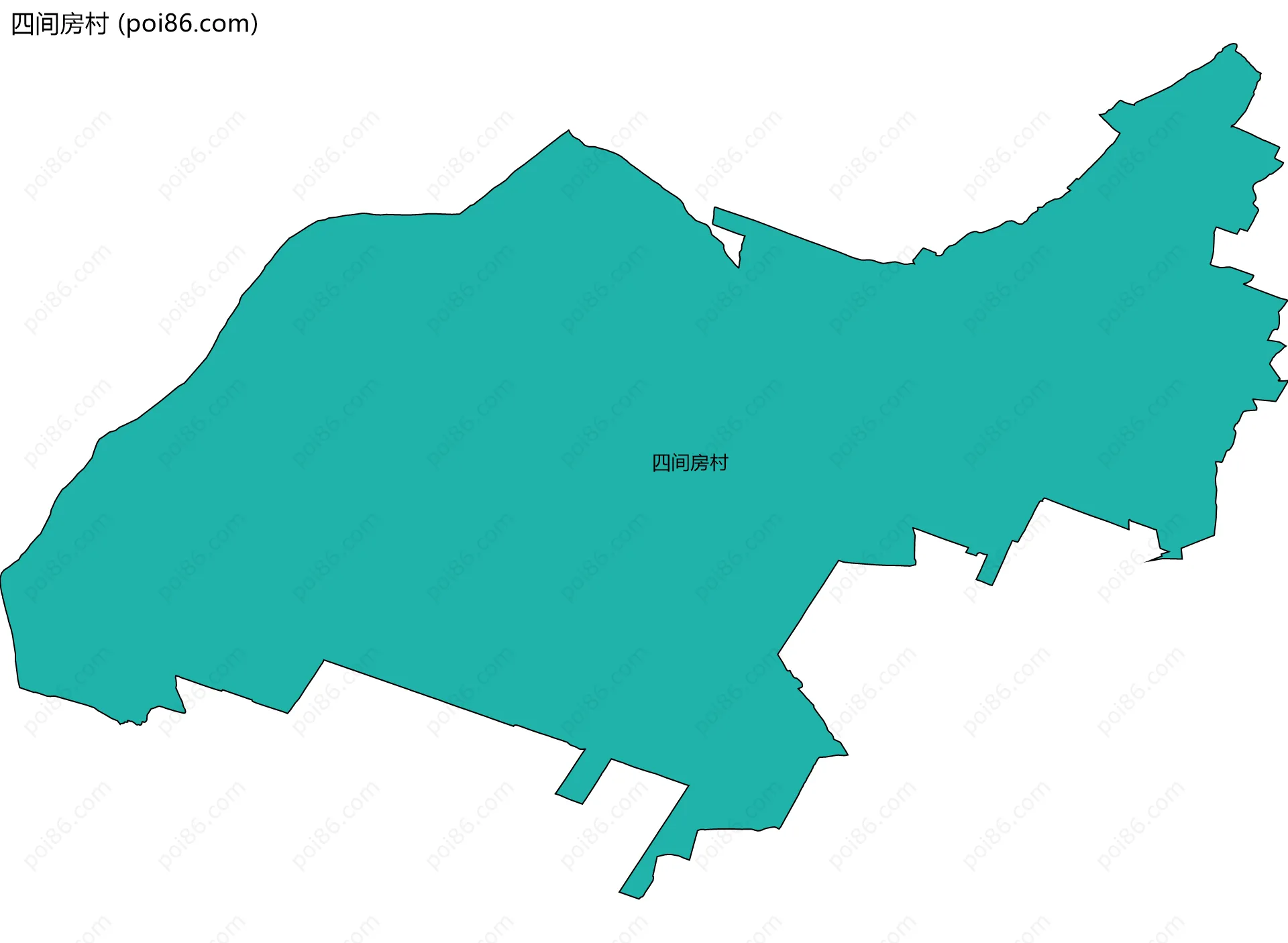 四间房村边界地图