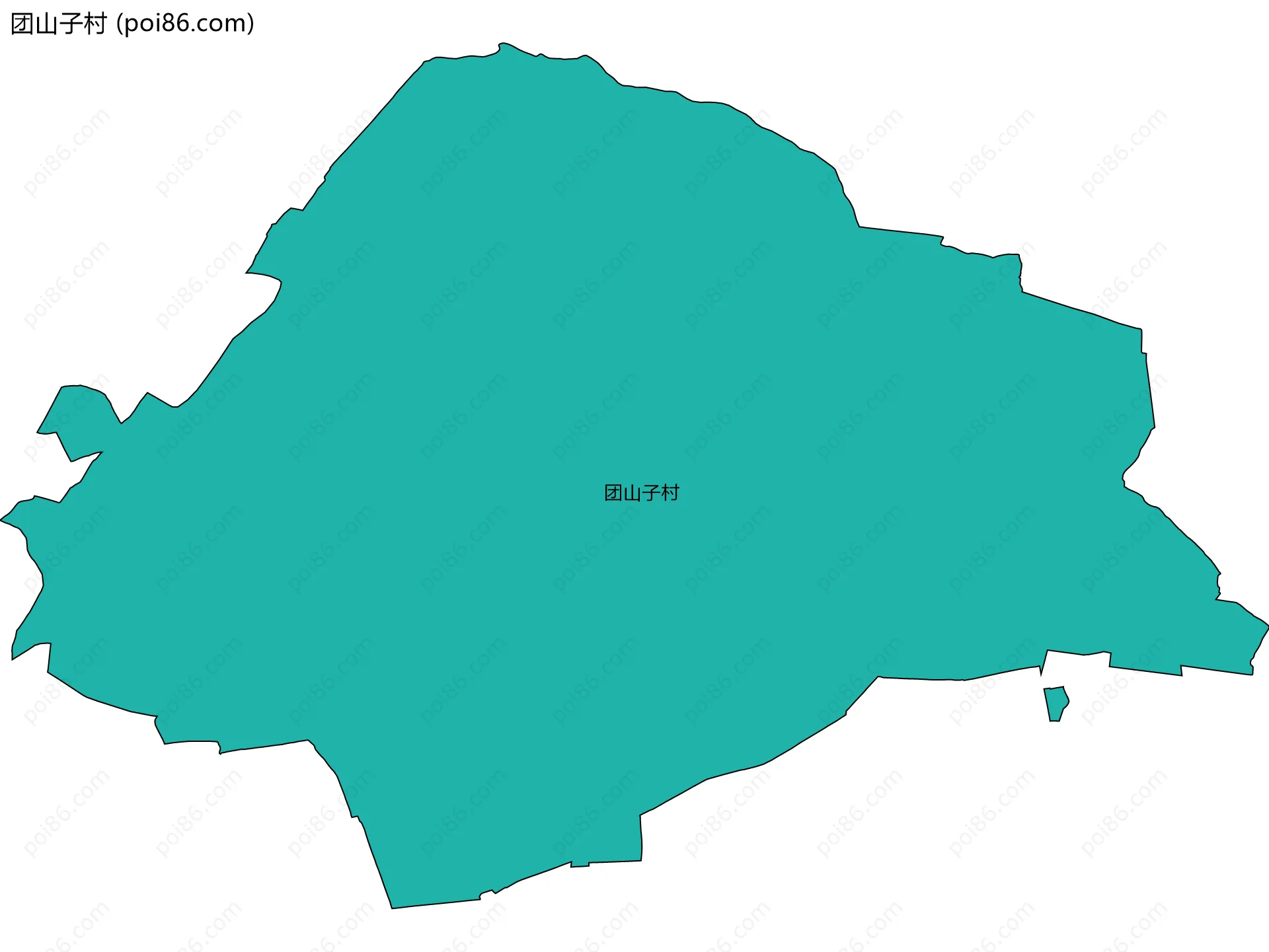 团山子村边界地图