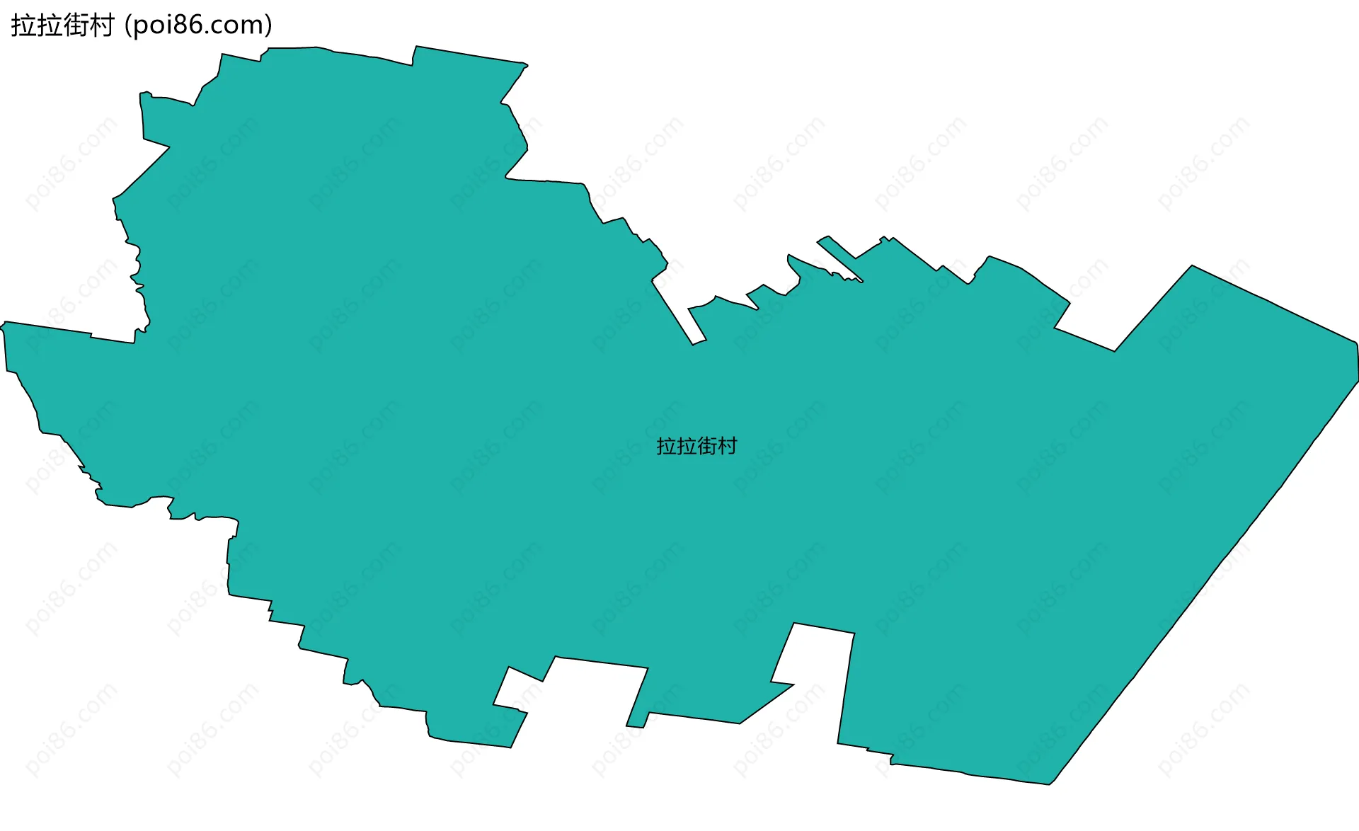 拉拉街村边界地图