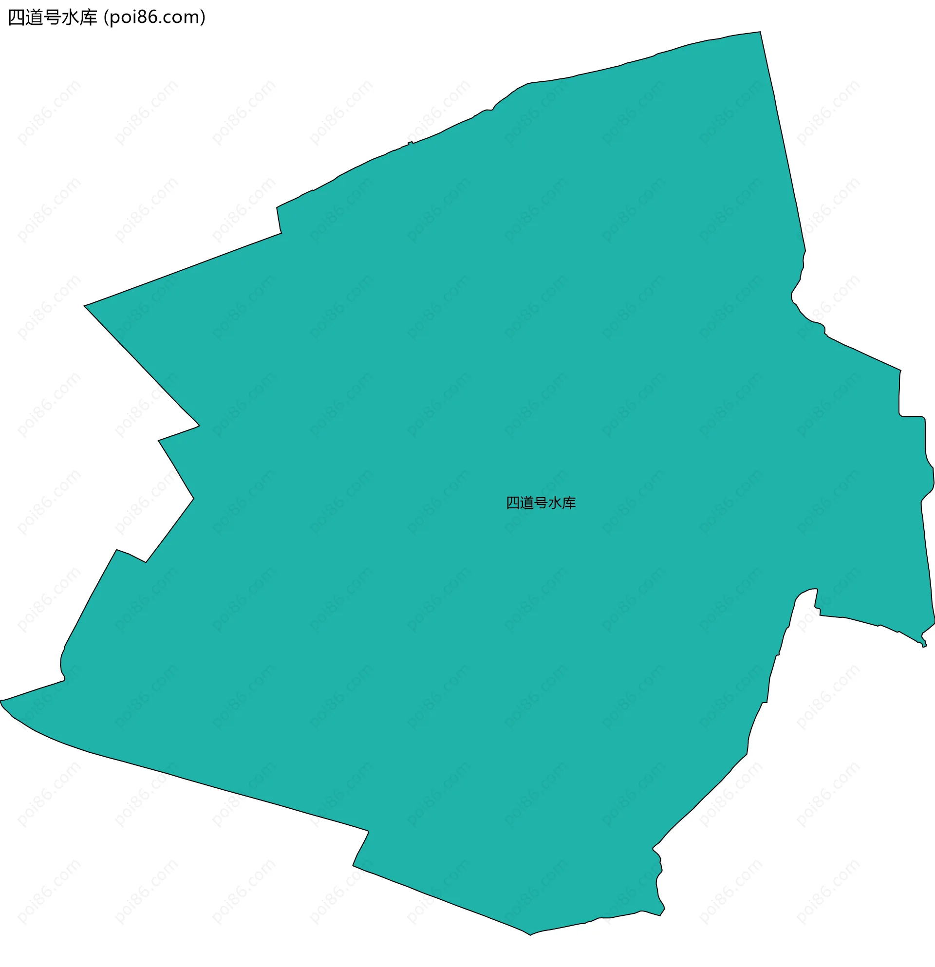 四道号水库边界地图