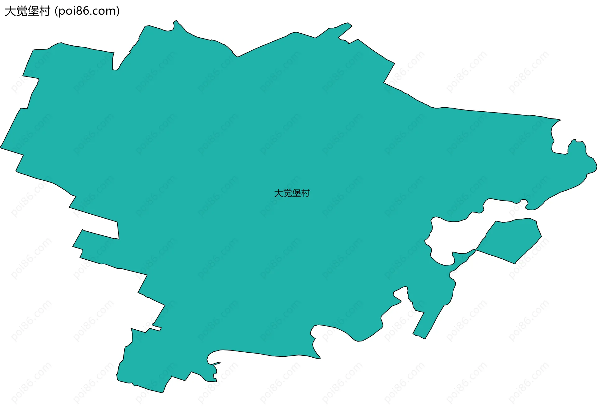 大觉堡村边界地图