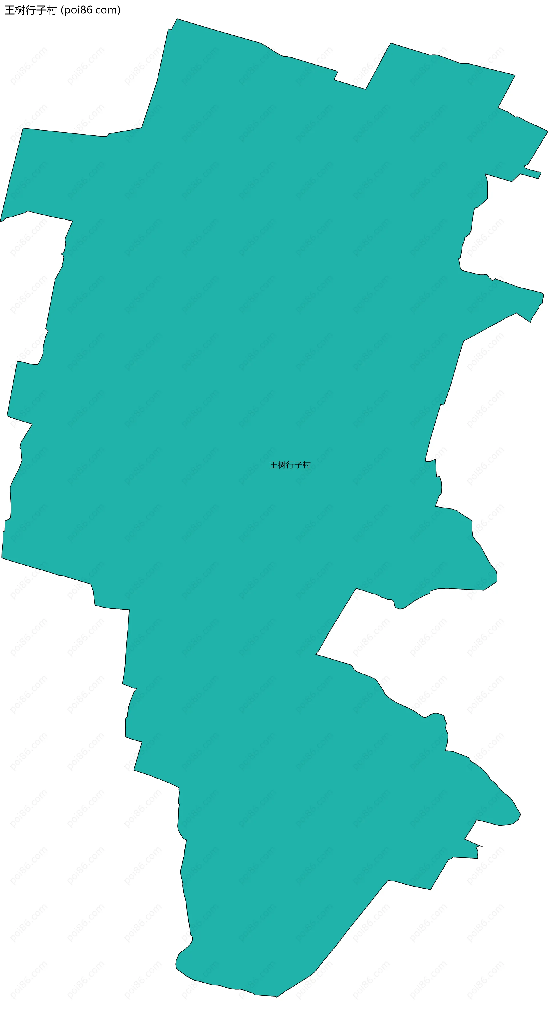 王树行子村边界地图