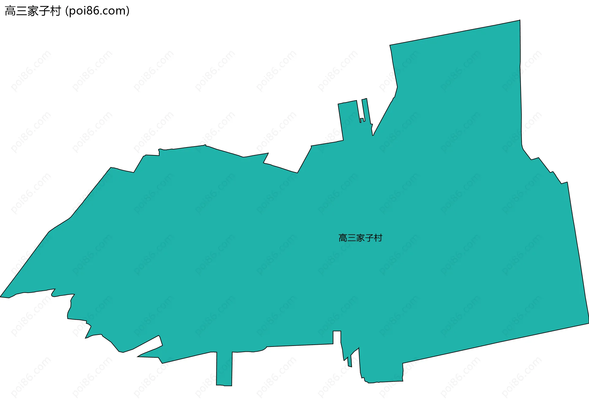高三家子村边界地图