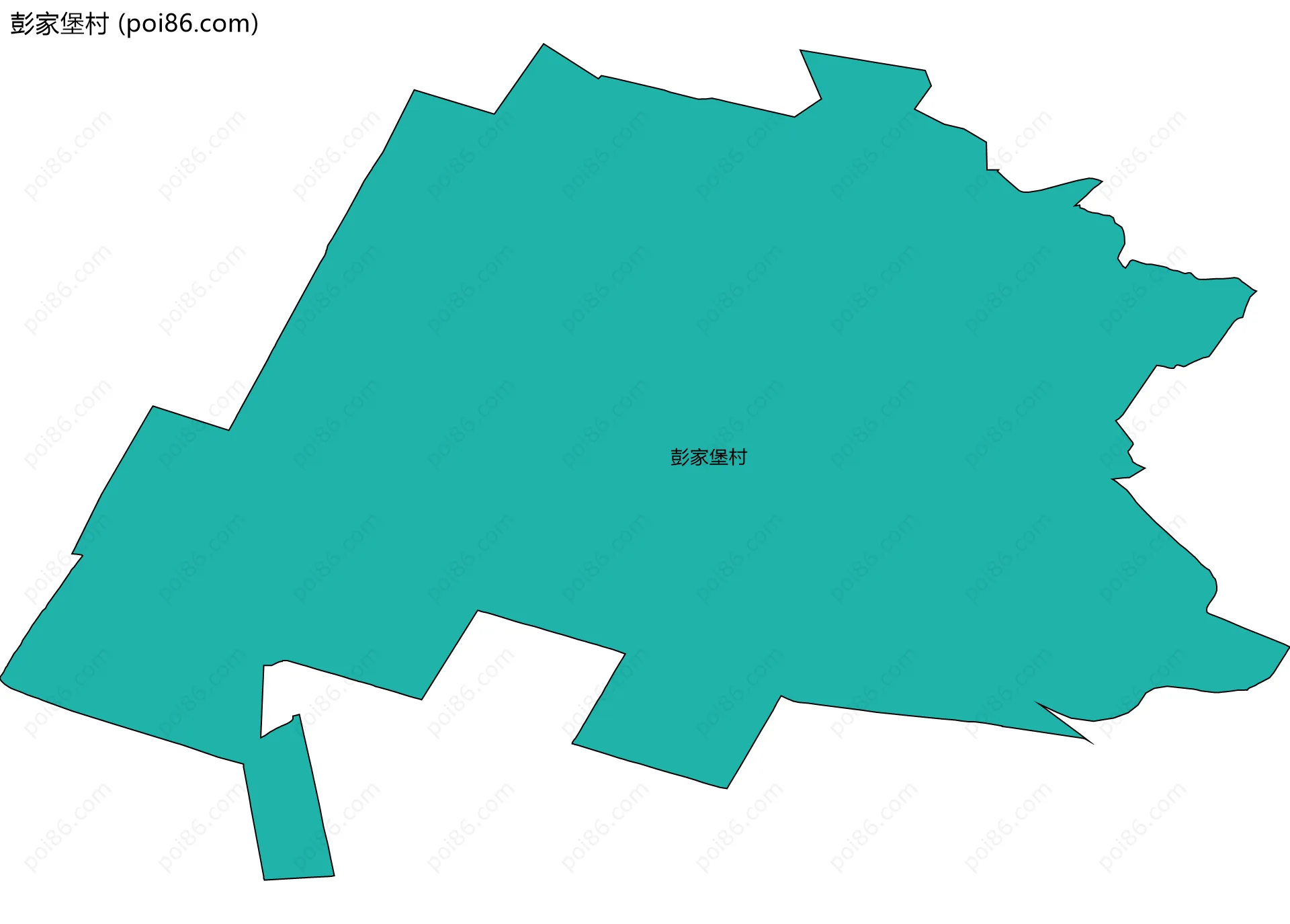 彭家堡村边界地图