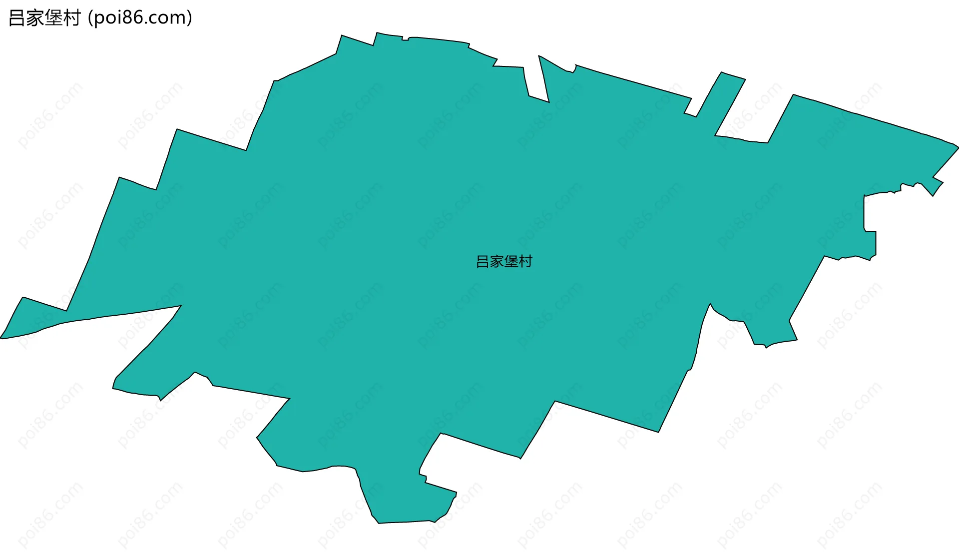 吕家堡村边界地图