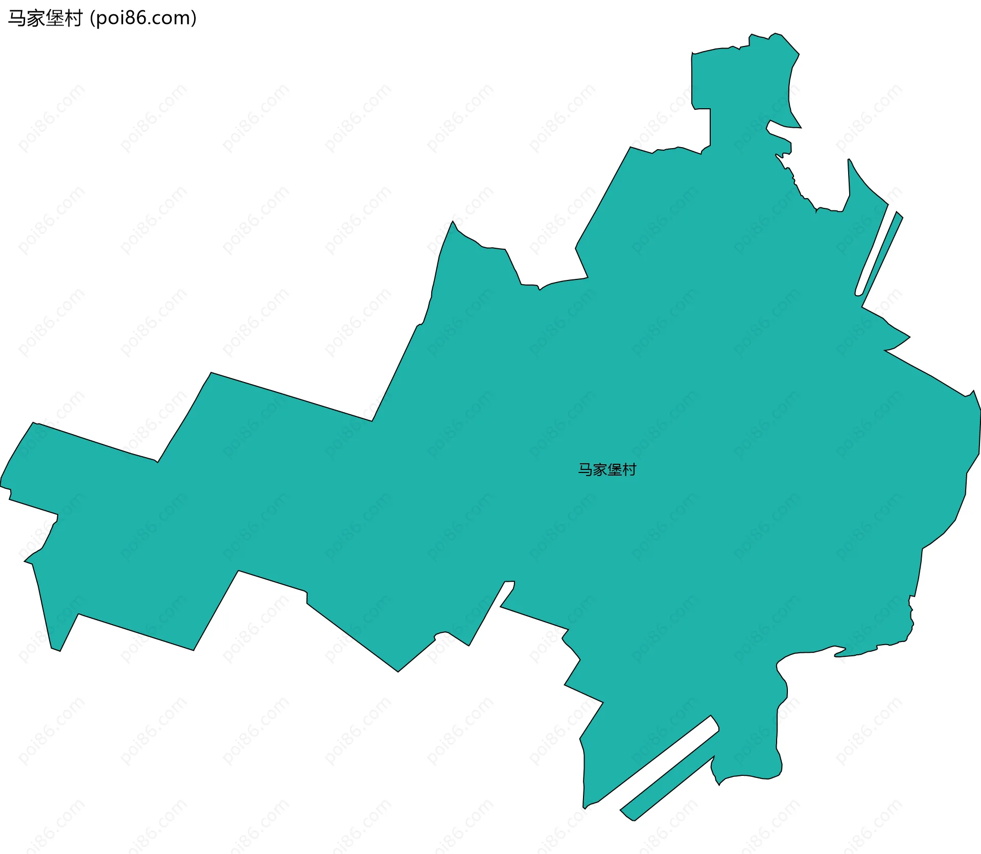 马家堡村边界地图