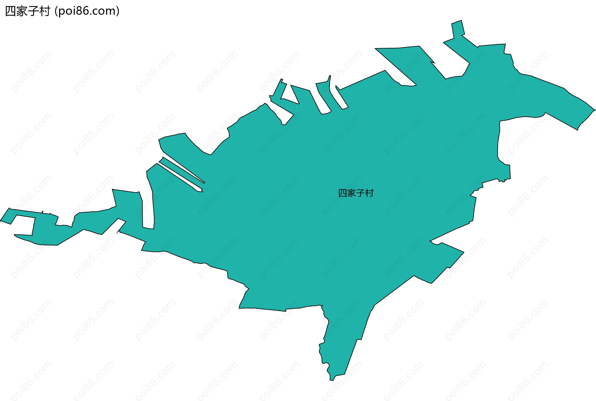四家子村边界地图