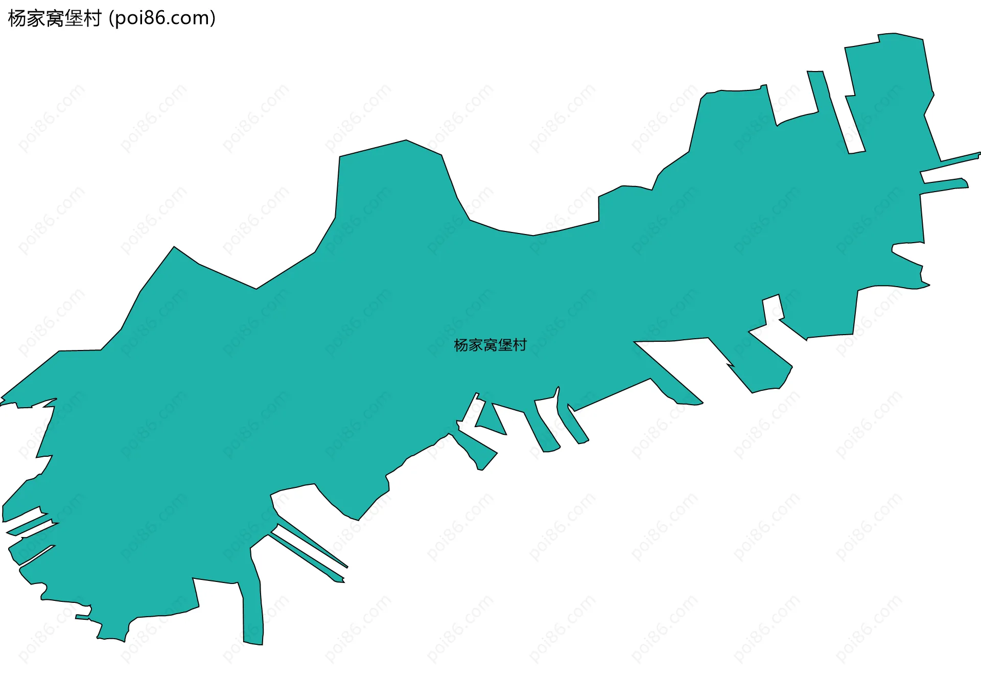 杨家窝堡村边界地图