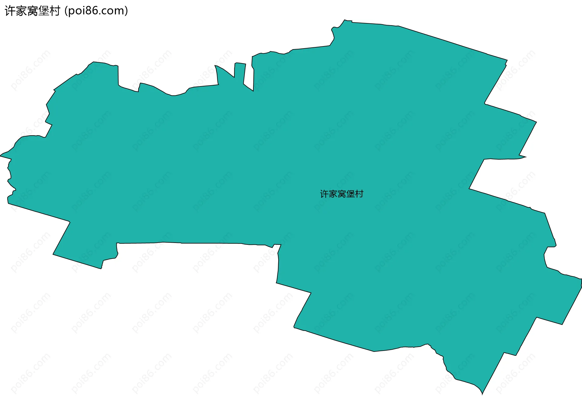 许家窝堡村边界地图