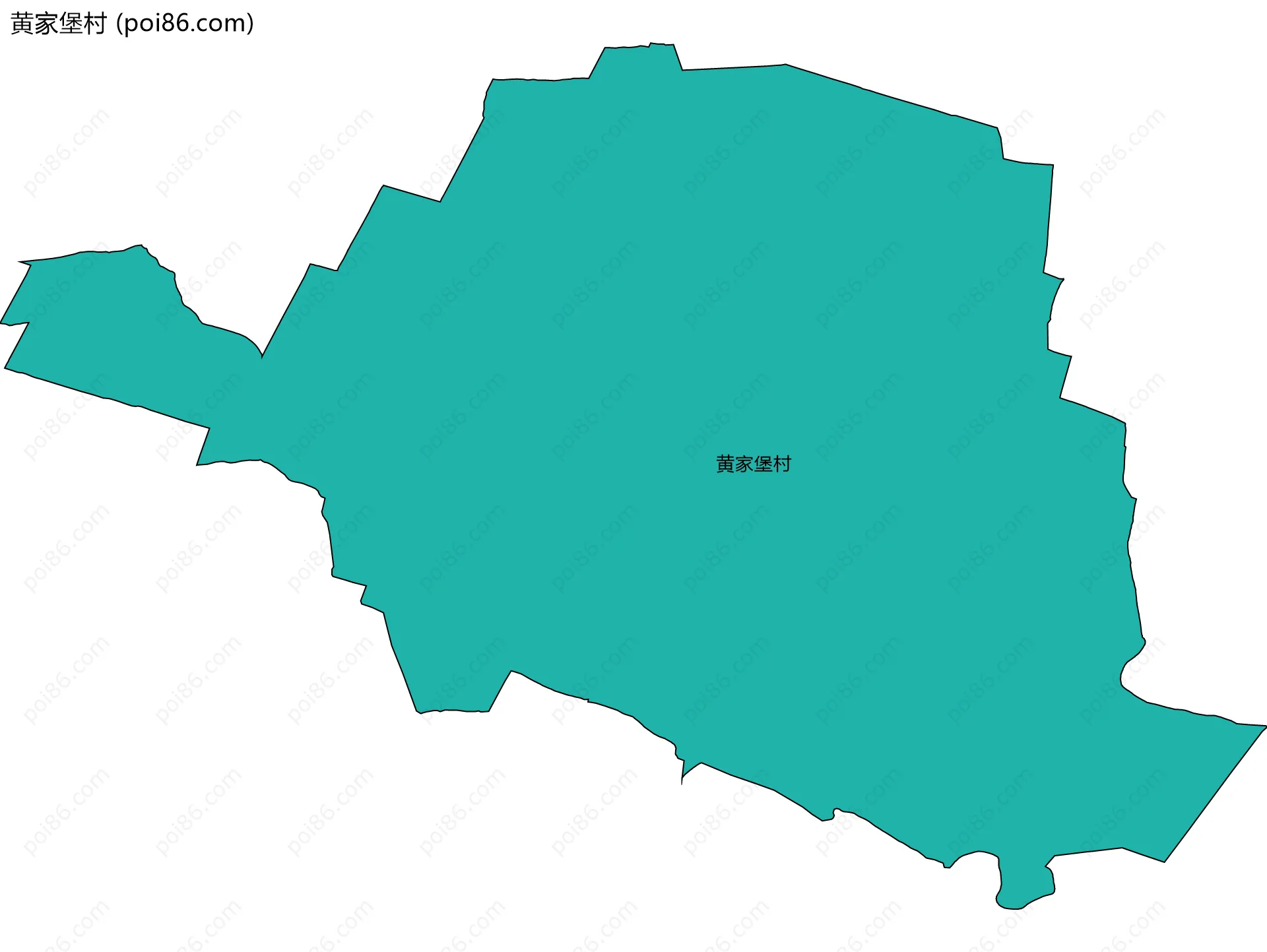 黄家堡村边界地图
