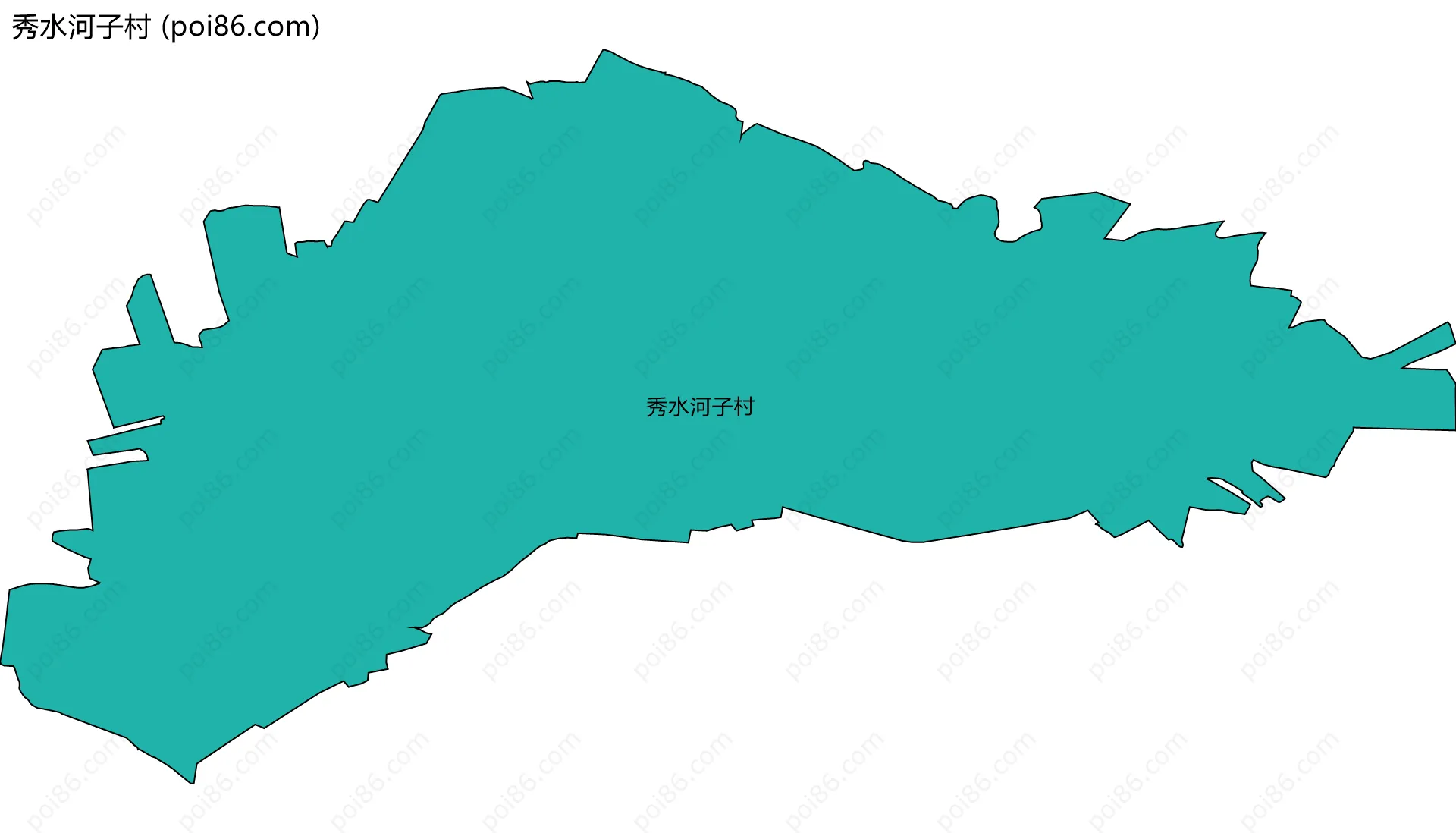 秀水河子村边界地图