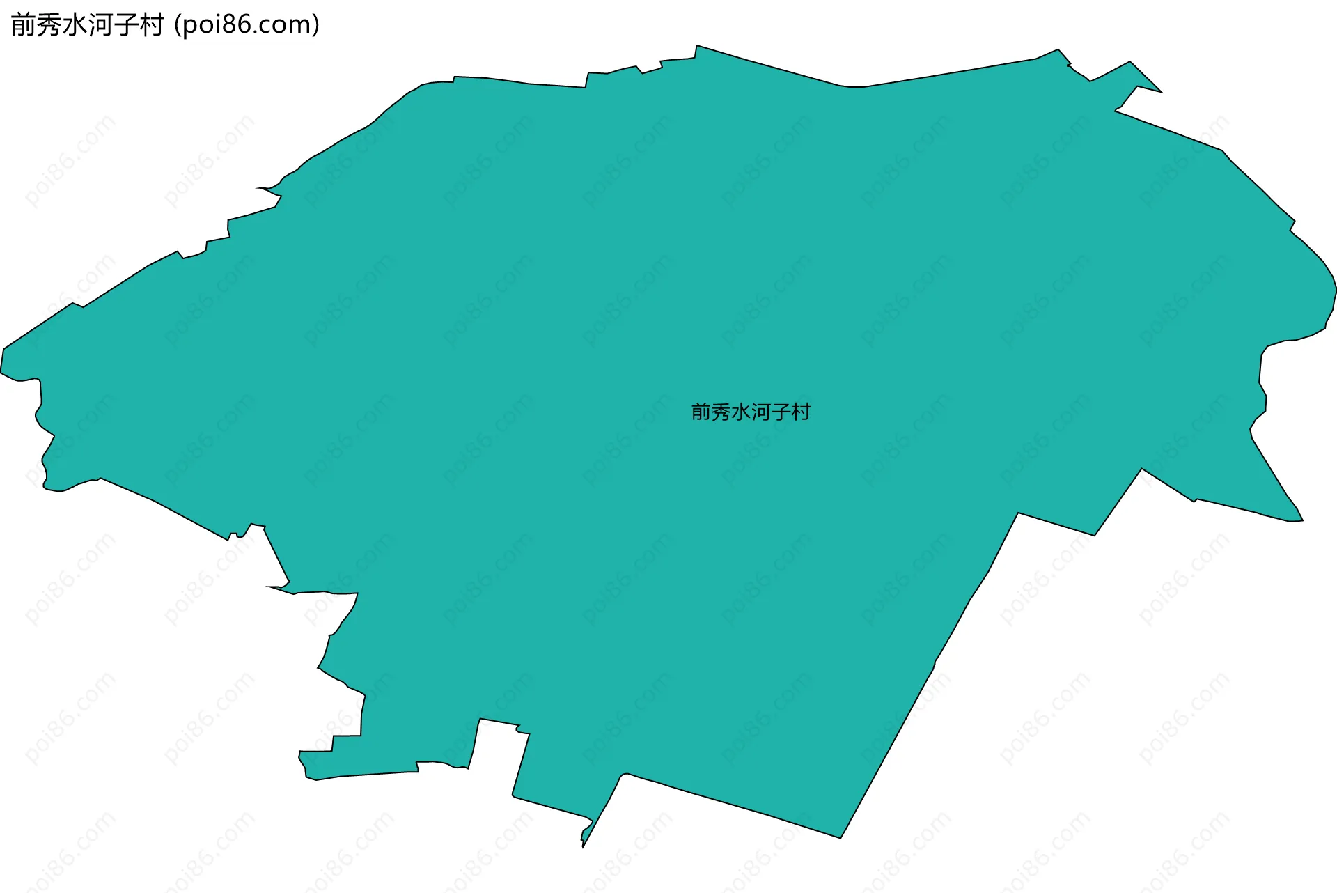 前秀水河子村边界地图