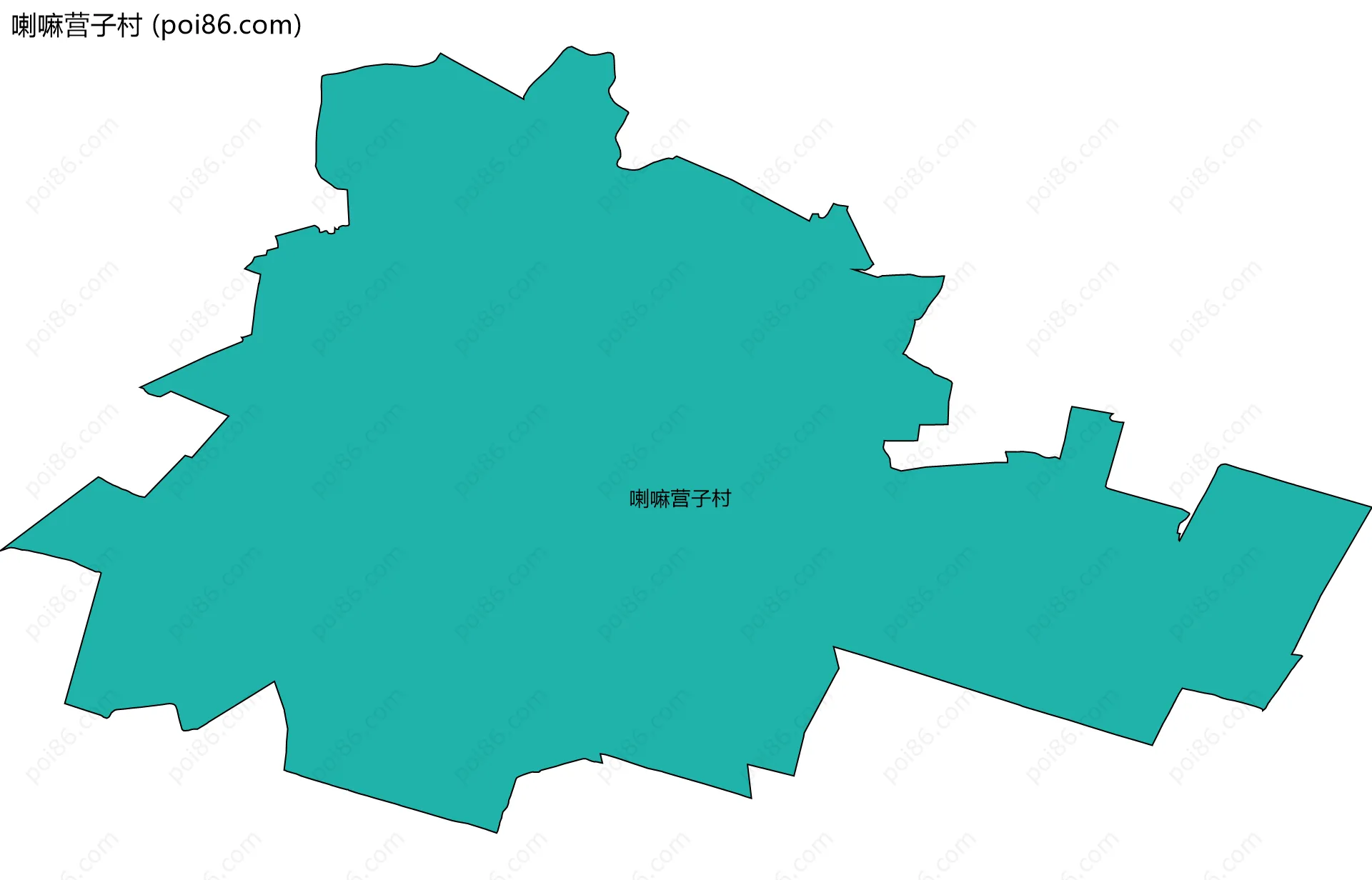 喇嘛营子村边界地图